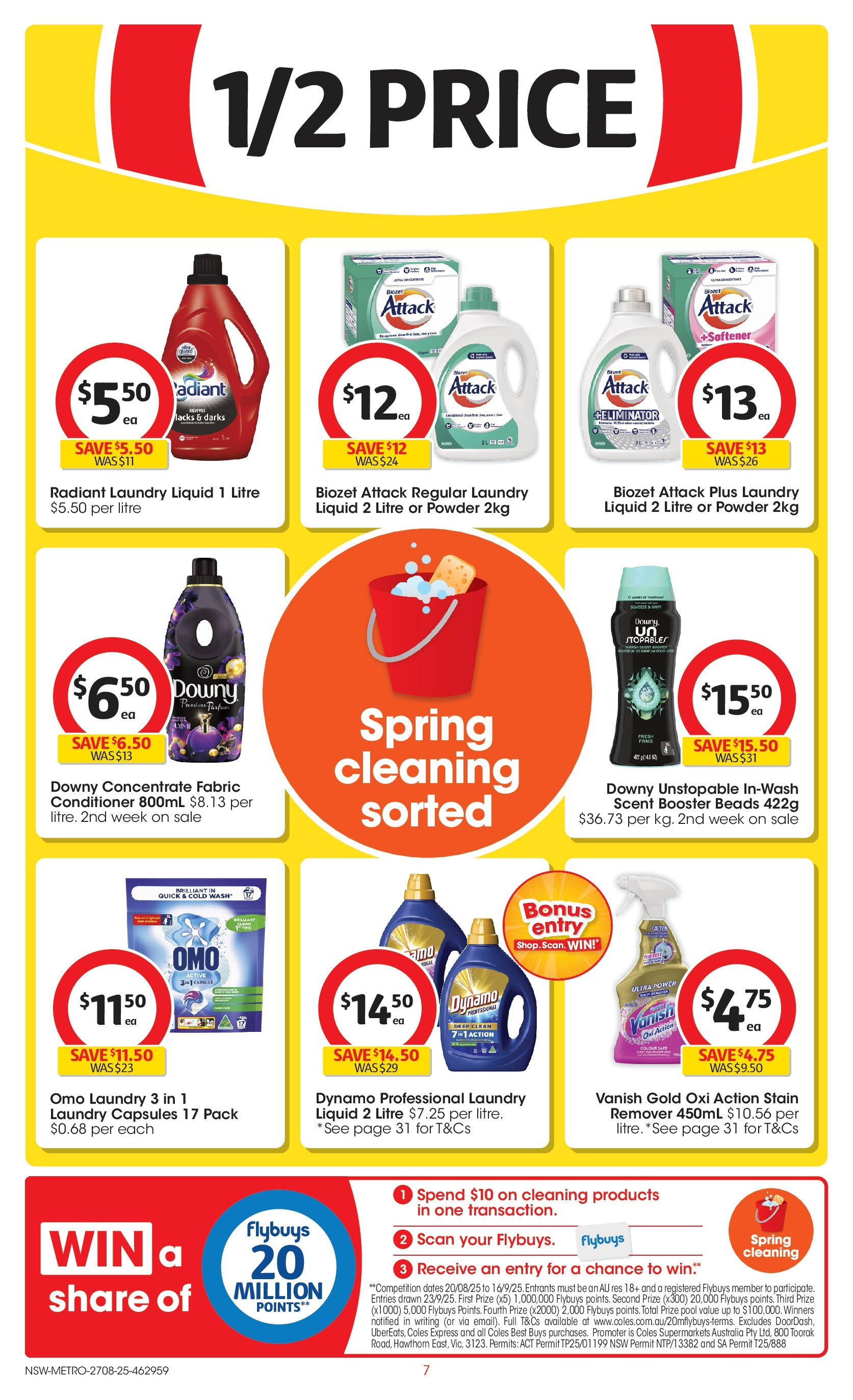 Coles catalogue from 27/08/2025 > Big discounts | Page: 7 | Products: Powder, Conditioner, Laundry Coles catalogue valid from 27/08/2025 > Online Australia | Page: 7 | Products: Powder, Conditioner, Laundry