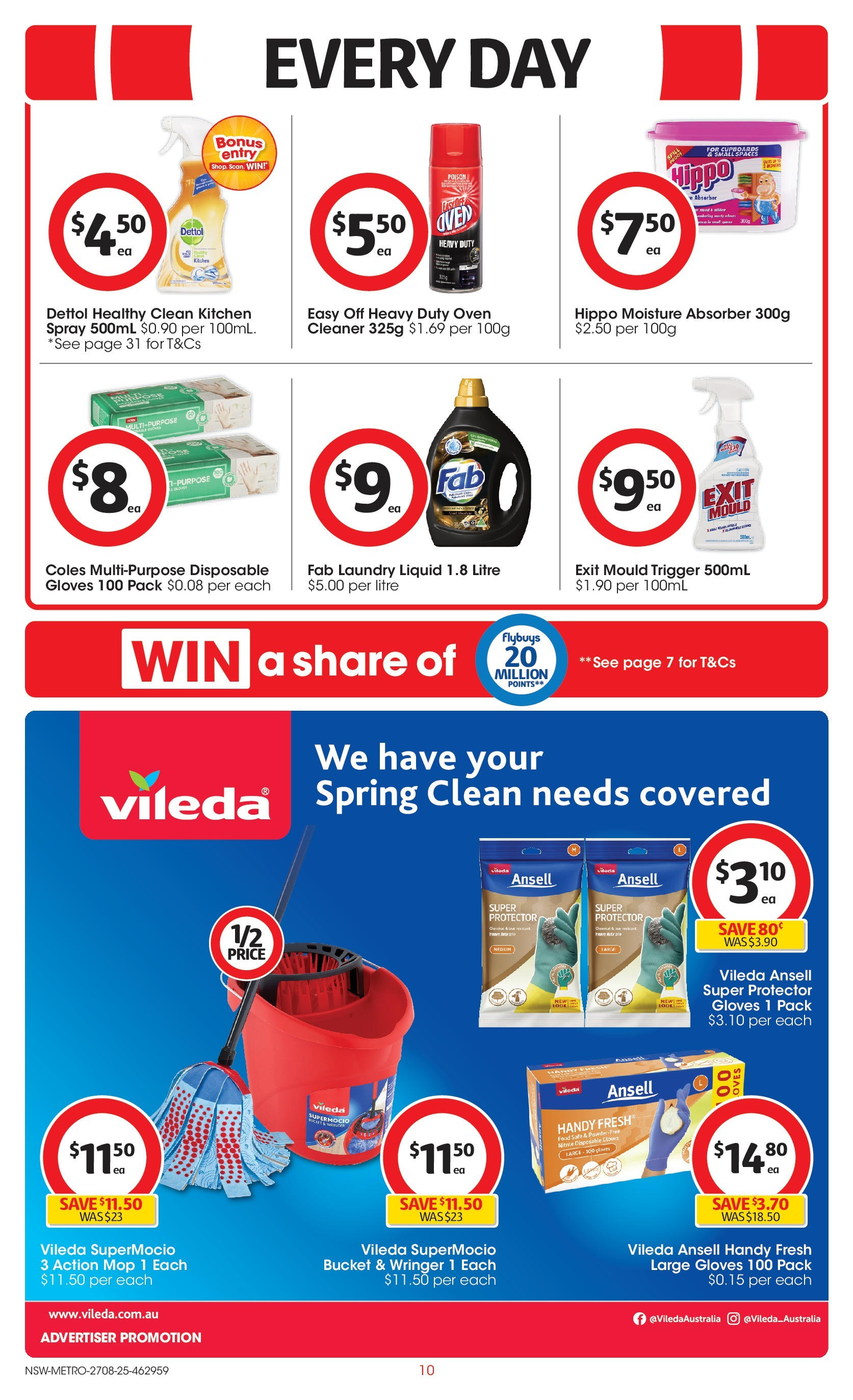 Coles catalogue from 27/08/2025 > Big discounts | Page: 10 | Products: Bucket, Cleaner, Laundry, Oven Coles catalogue valid from 27/08/2025 > Online Australia | Page: 10 | Products: Bucket, Cleaner, Laundry, Oven