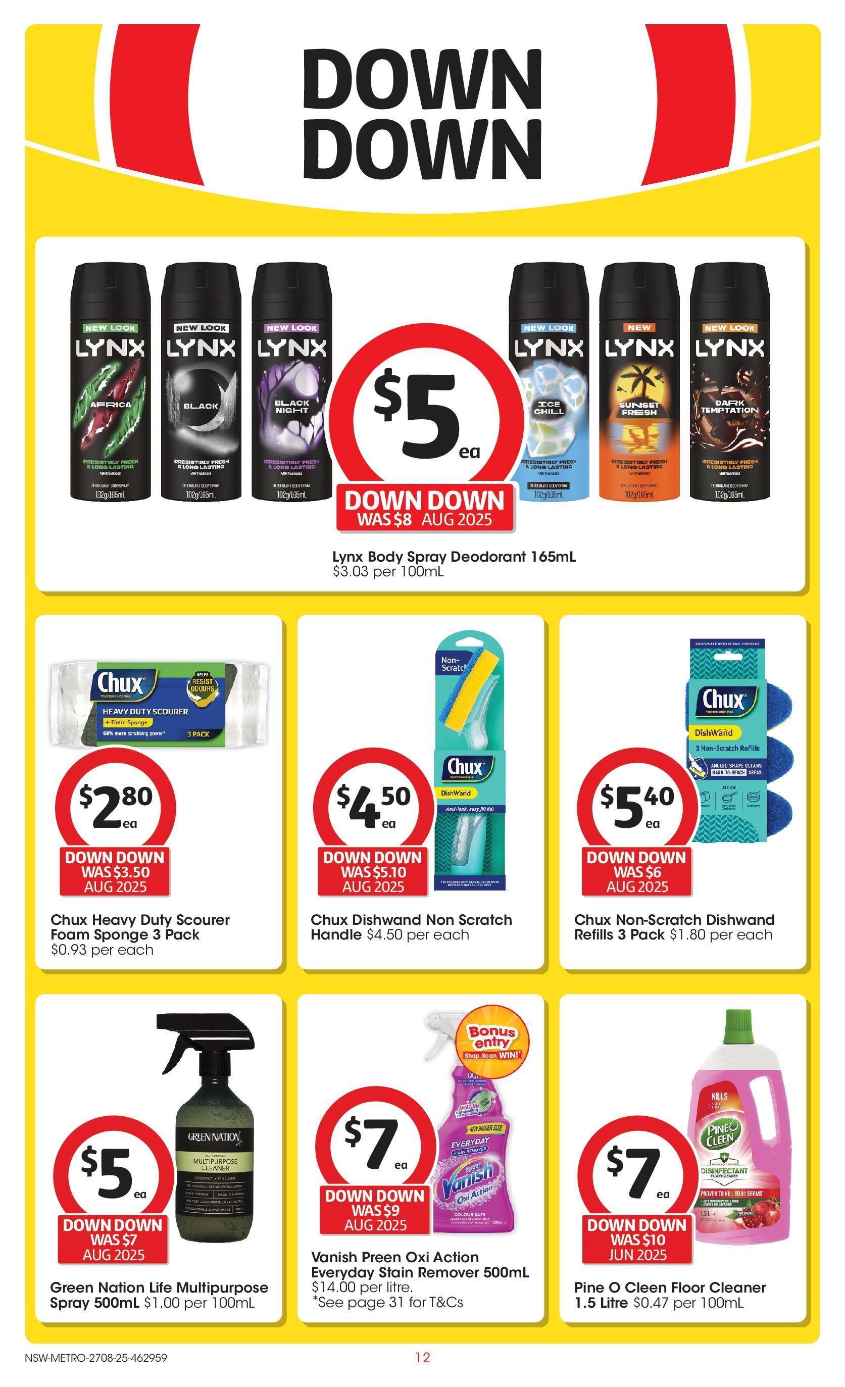 Coles catalogue from 27/08/2025 > Big discounts | Page: 12 | Products: Cleaner, Deodorant, Stain remover, Sponge Coles catalogue valid from 27/08/2025 > Online Australia | Page: 12 | Products: Cleaner, Deodorant, Stain remover, Sponge