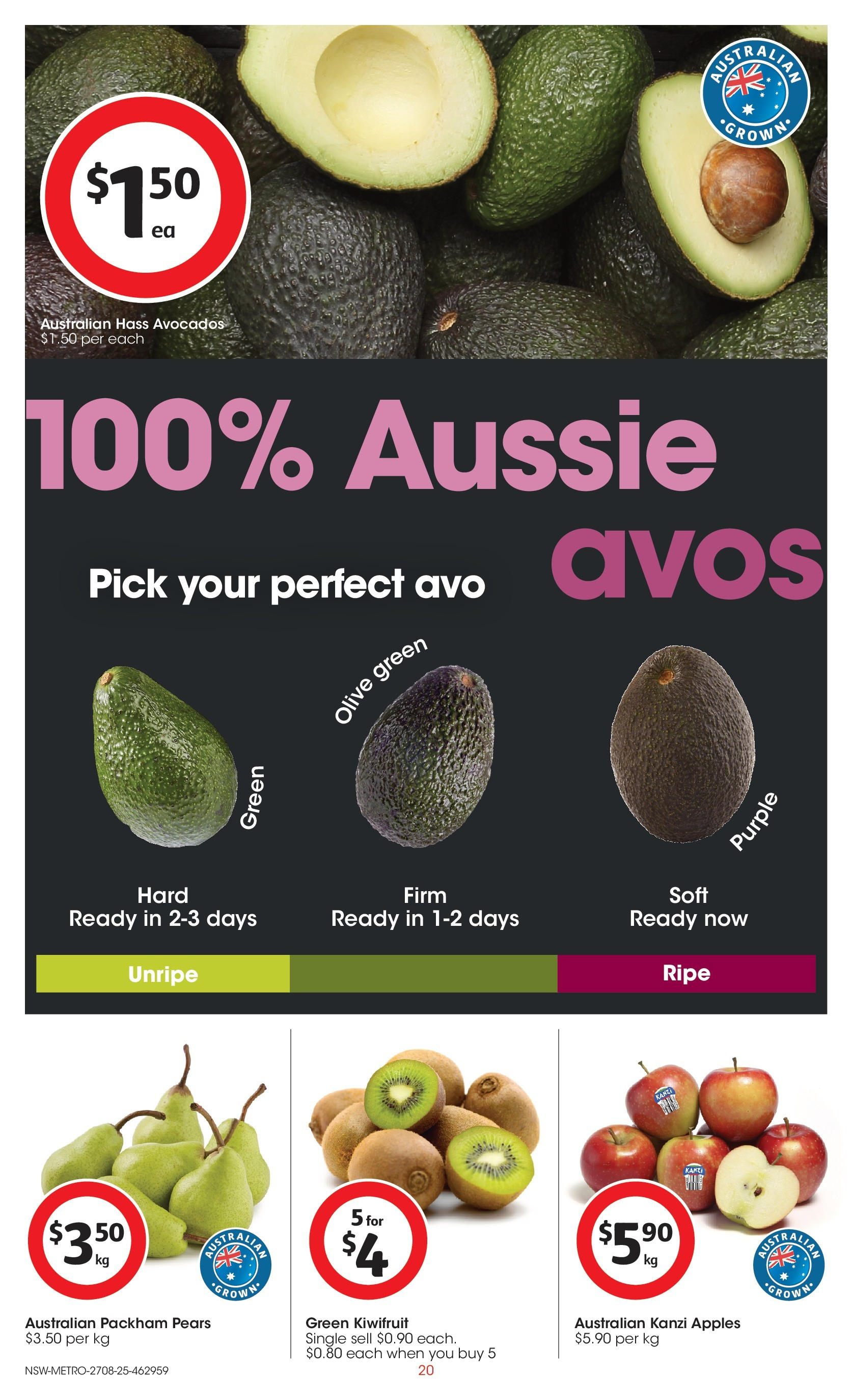 Coles catalogue from 27/08/2025 > Big discounts | Page: 20 | Products: Apples, Kiwifruit Coles catalogue valid from 27/08/2025 > Online Australia | Page: 20 | Products: Apples, Kiwifruit