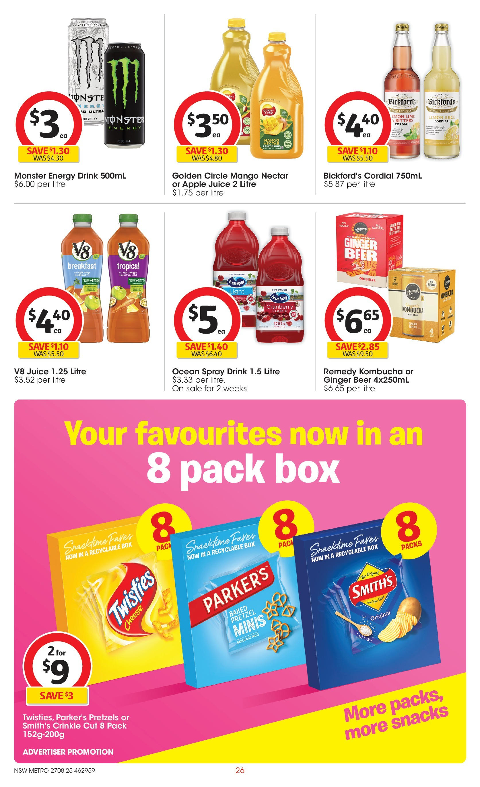 Coles catalogue from 27/08/2025 > Big discounts | Page: 26 | Products: Box, Energy drink, Beer, Lemon Coles catalogue valid from 27/08/2025 > Online Australia | Page: 26 | Products: Box, Energy drink, Beer, Lemon