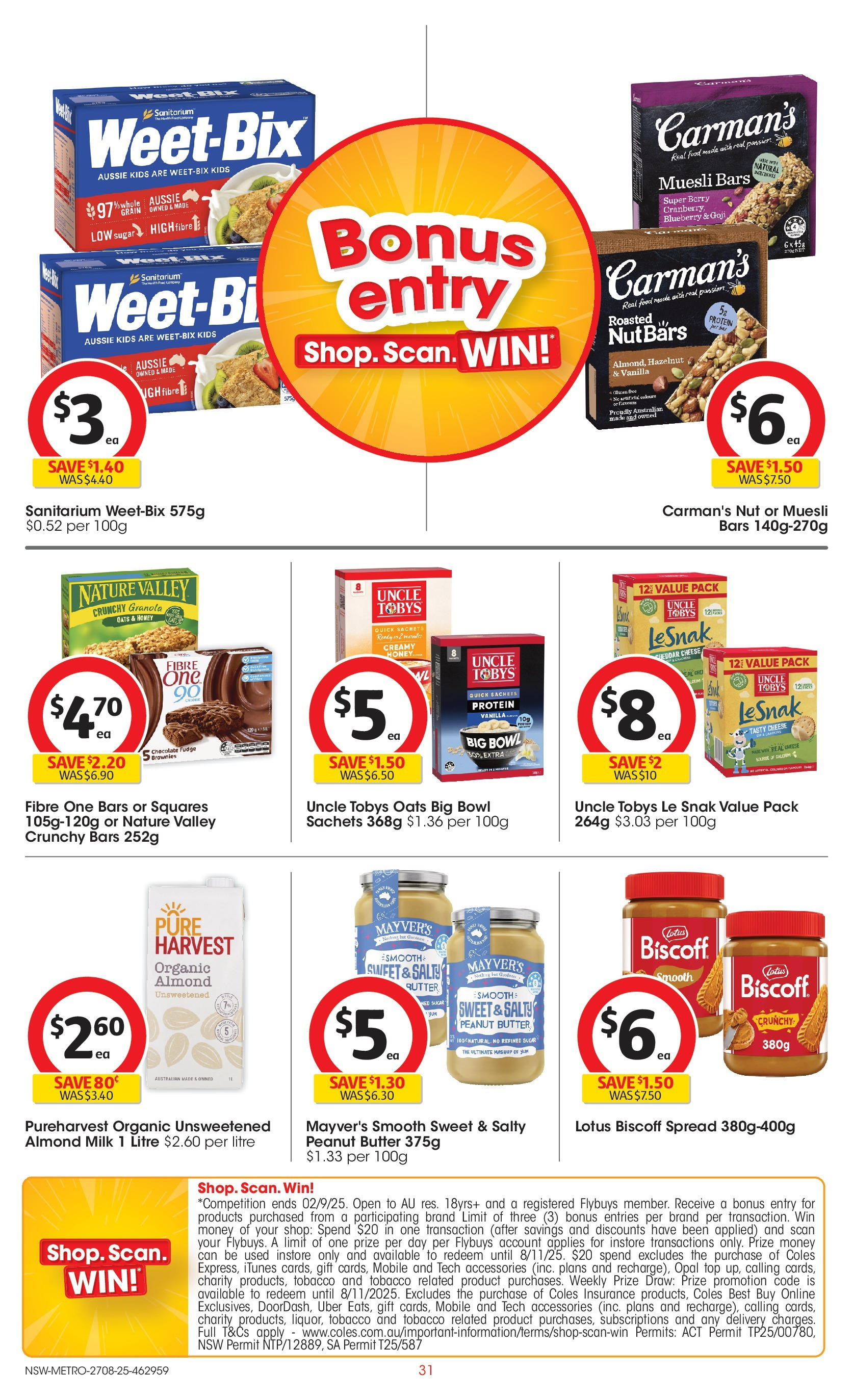 Coles catalogue from 27/08/2025 > Big discounts | Page: 31 | Products: Honey, Opal, Oats, Accessories Coles catalogue valid from 27/08/2025 > Online Australia | Page: 31 | Products: Honey, Opal, Oats, Accessories