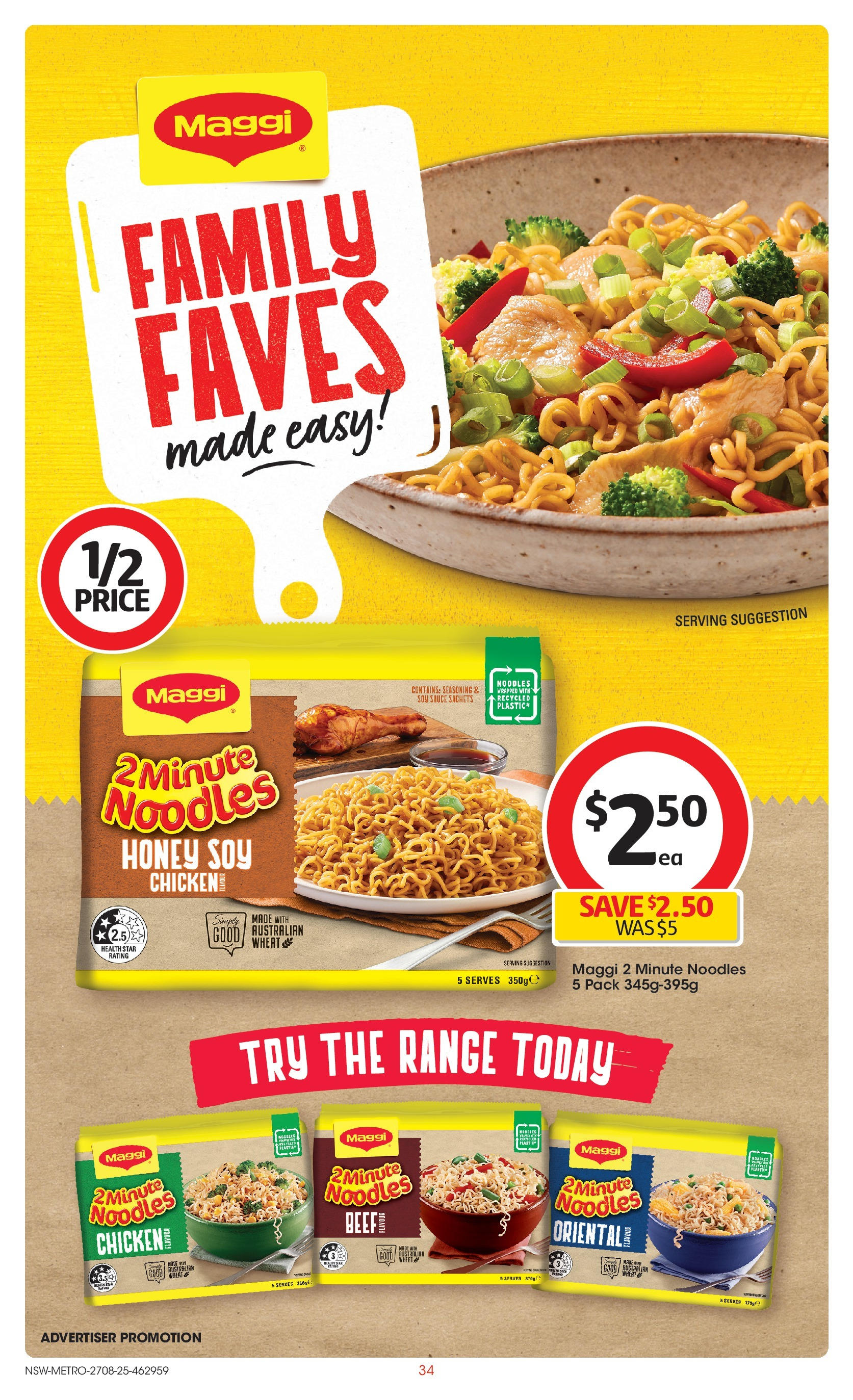 Coles catalogue from 27/08/2025 > Big discounts | Page: 34 | Products: Honey, Chicken, Noodles, Beef Coles catalogue valid from 27/08/2025 > Online Australia | Page: 34 | Products: Honey, Chicken, Noodles, Beef