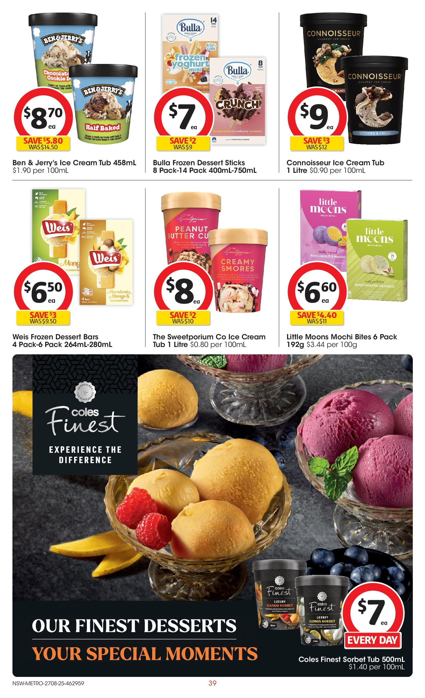 Coles catalogue from 27/08/2025 > Big discounts | Page: 39 | Products: Butter, Cream, Ice cream, Lemon Coles catalogue valid from 27/08/2025 > Online Australia | Page: 39 | Products: Butter, Cream, Ice cream, Lemon