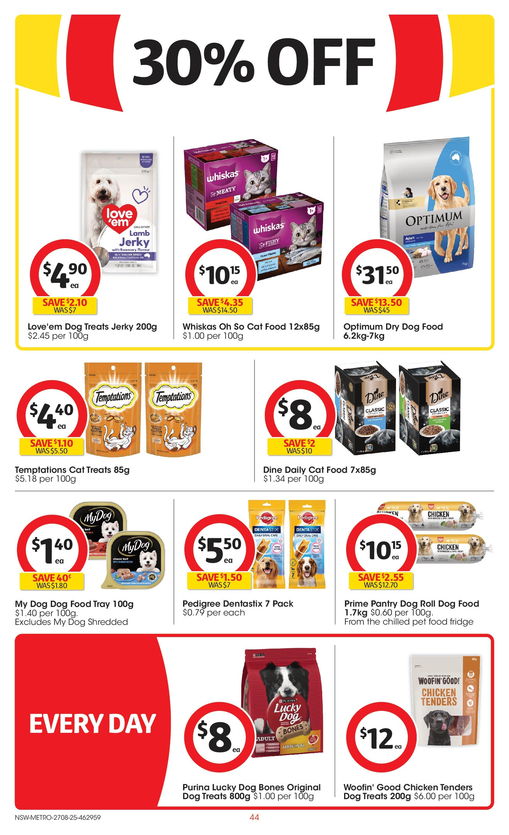 Coles catalogue from 27/08/2025 > Big discounts | Page: 44 | Products: Chicken, Lamb, Dog food, Fridge Coles catalogue valid from 27/08/2025 > Online Australia | Page: 44 | Products: Chicken, Lamb, Dog food, Fridge
