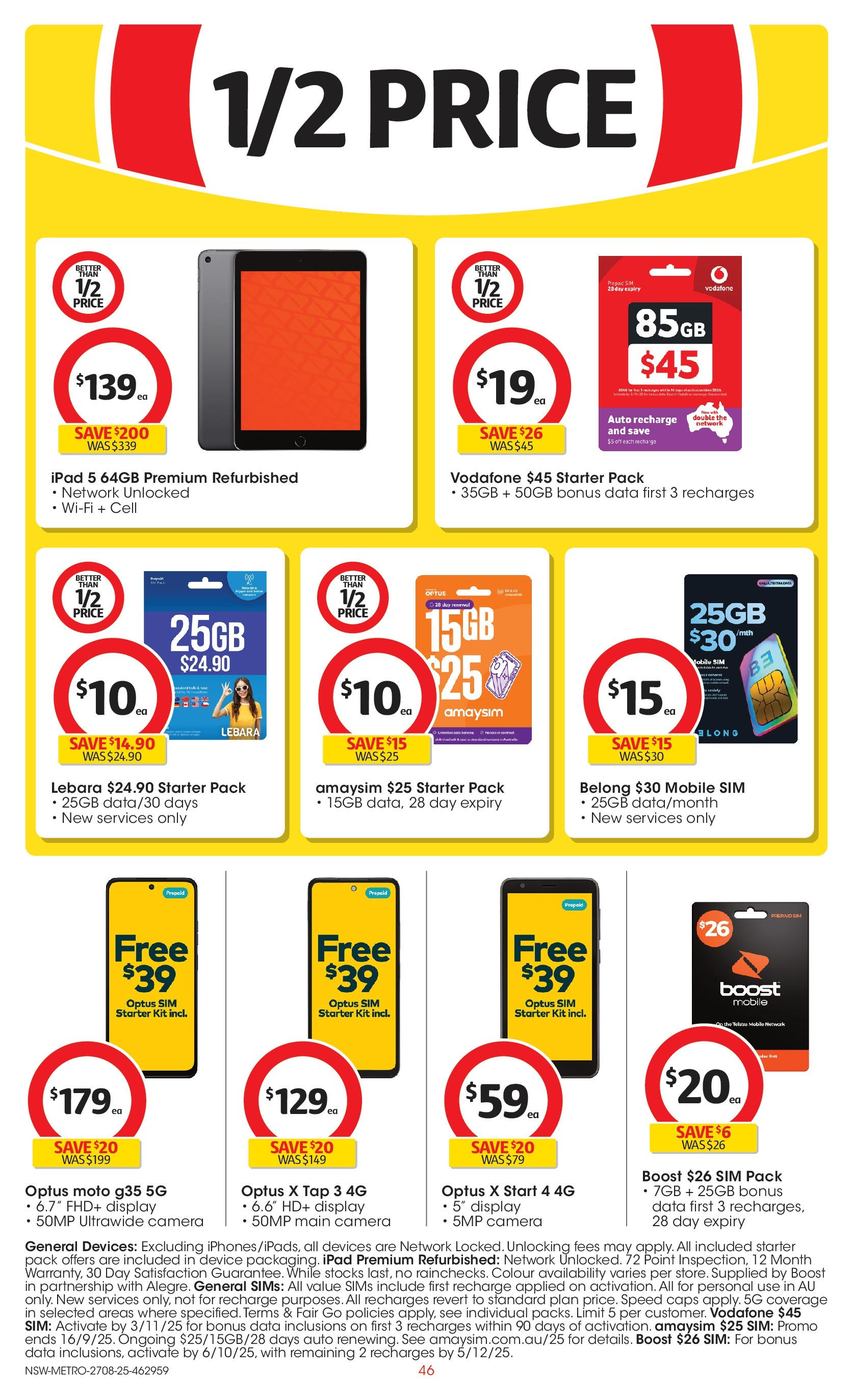 Coles catalogue from 27/08/2025 > Big discounts | Page: 46 | Products: Tap, Device, Camera, Mobile Coles catalogue valid from 27/08/2025 > Online Australia | Page: 46 | Products: Tap, Device, Camera, Mobile