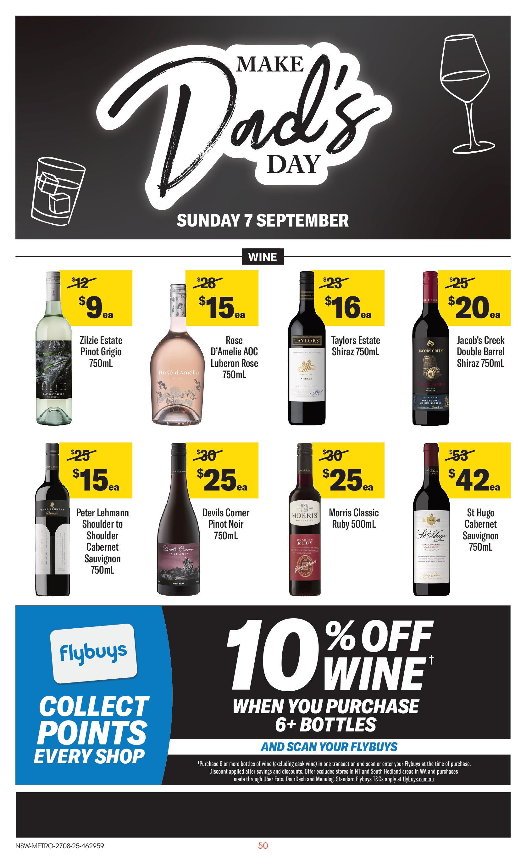 Coles catalogue from 27/08/2025 > Big discounts | Page: 50 | Products: Wine Coles catalogue valid from 27/08/2025 > Online Australia | Page: 50 | Products: Wine