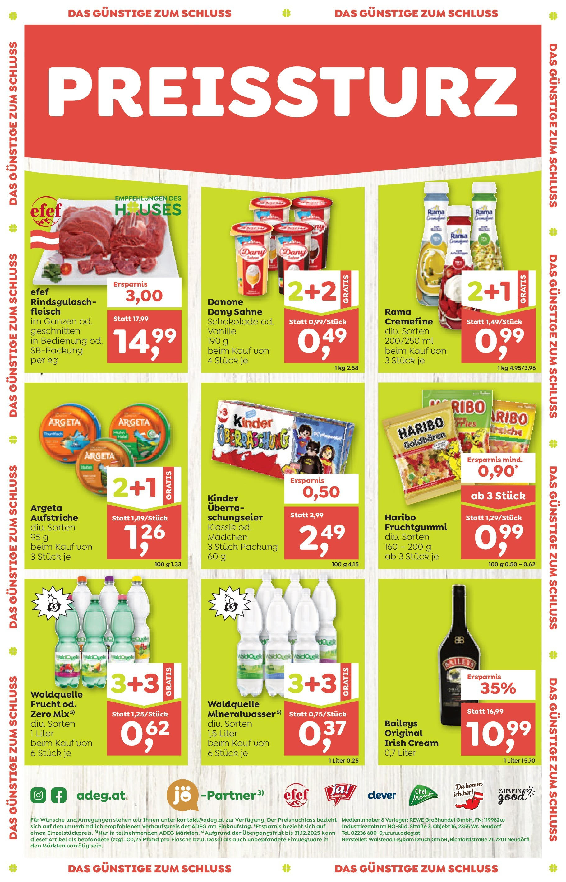 ADEG Hollersbach, Hüttschlag, Niedernsill von 04.09.2025 - Aktuelle Angebote | Seite: 8 | Produkte: Sahne, Schokolade