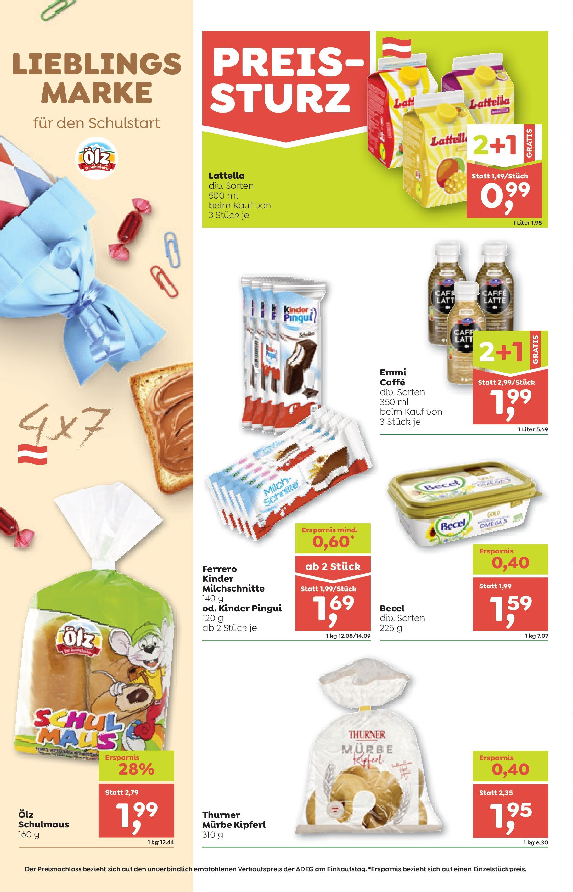 ADEG Weissenbach, Hausmening, Muehldorf (04.09.2025) || Aktuelle Angebote | Seite: 4 | Produkte: Maus, Milch ADEG Weissenbach, Hausmening, Muehldorf von 04.09.2025 - Aktuelle Angebote | Seite: 4 | Produkte: Maus, Milch