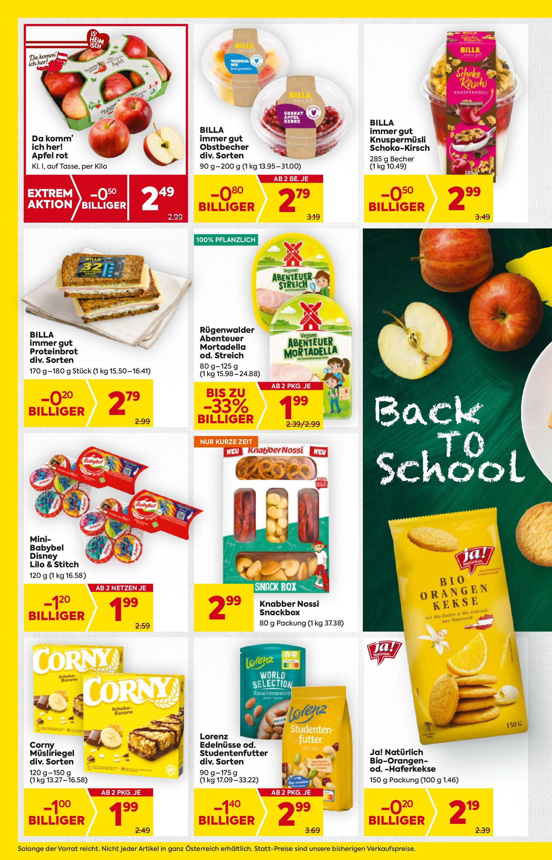 Billa - BILLA: Flugblatt gültig bei BILLA & BILLA PLUS ab 27.08.2025 - Angebote, Prospekt | Seite: 6 | Produkte: Getreide, Kekse, Box, Äpfel