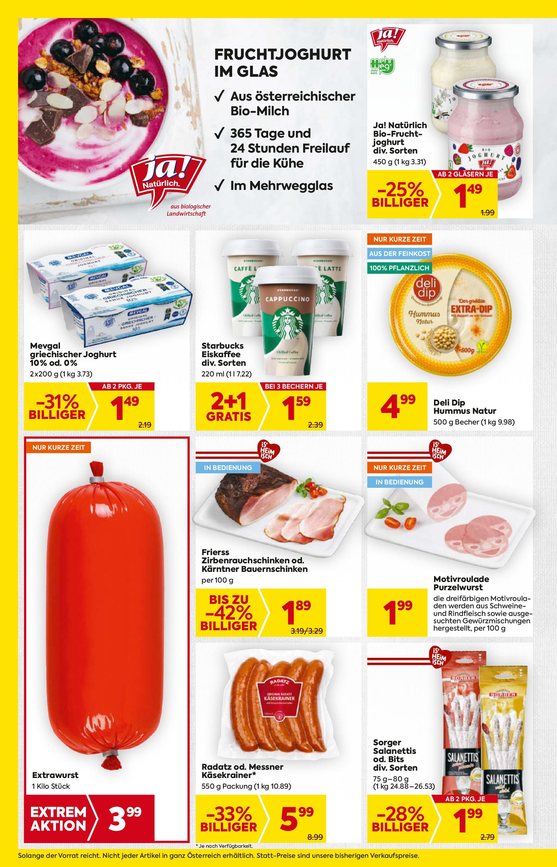 Billa - BILLA: Flugblatt gültig bei BILLA & BILLA PLUS ab 27.08.2025 - Angebote, Prospekt | Seite: 10 | Produkte: Joghurt, Rindfleisch