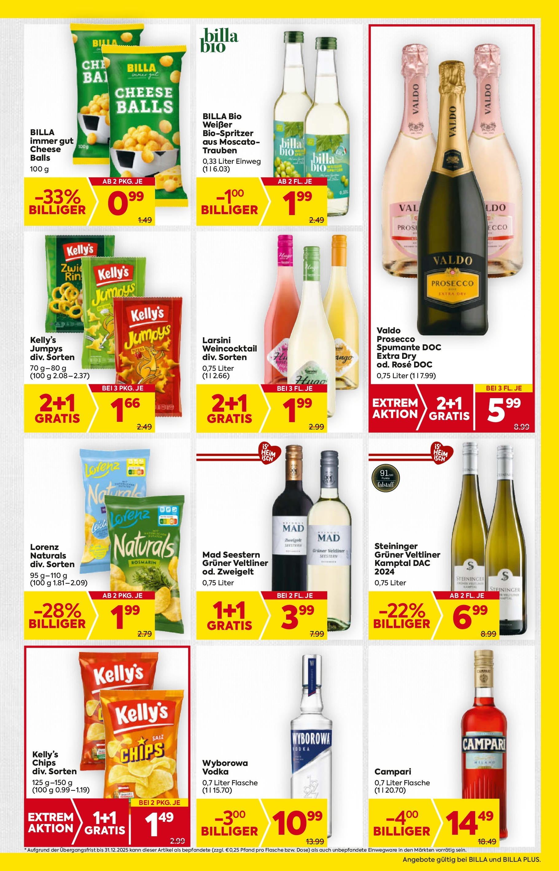 Billa - BILLA: Flugblatt gültig bei BILLA & BILLA PLUS ab 27.08.2025 - Angebote, Prospekt | Seite: 17 | Produkte: Chips, Nauriit