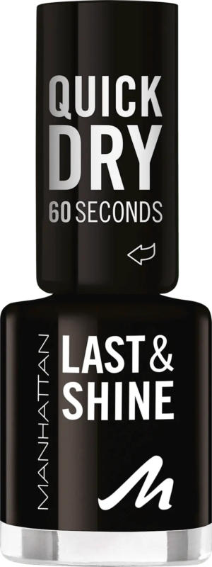 MANHATTAN Cosmetics Nagellack Last & Shine 790 Black Is Black