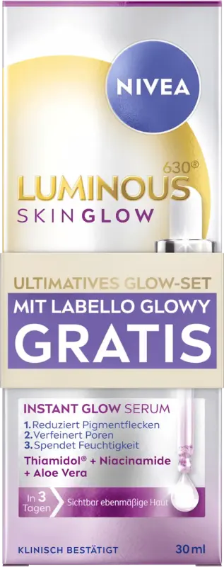 NIVEA Serum Glow + Lippenpflege Glowy Clear