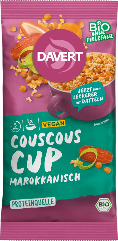 Davert Fertiggericht, Couscous Cup Marokkanisch