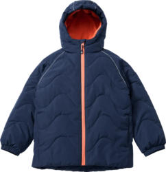 PUSBLU Winterjacke mit Raglanärmeln, blau & orange, Gr. 110/116