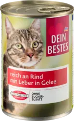 Dein Bestes Nassfutter Katze reich an Rind in Gelee