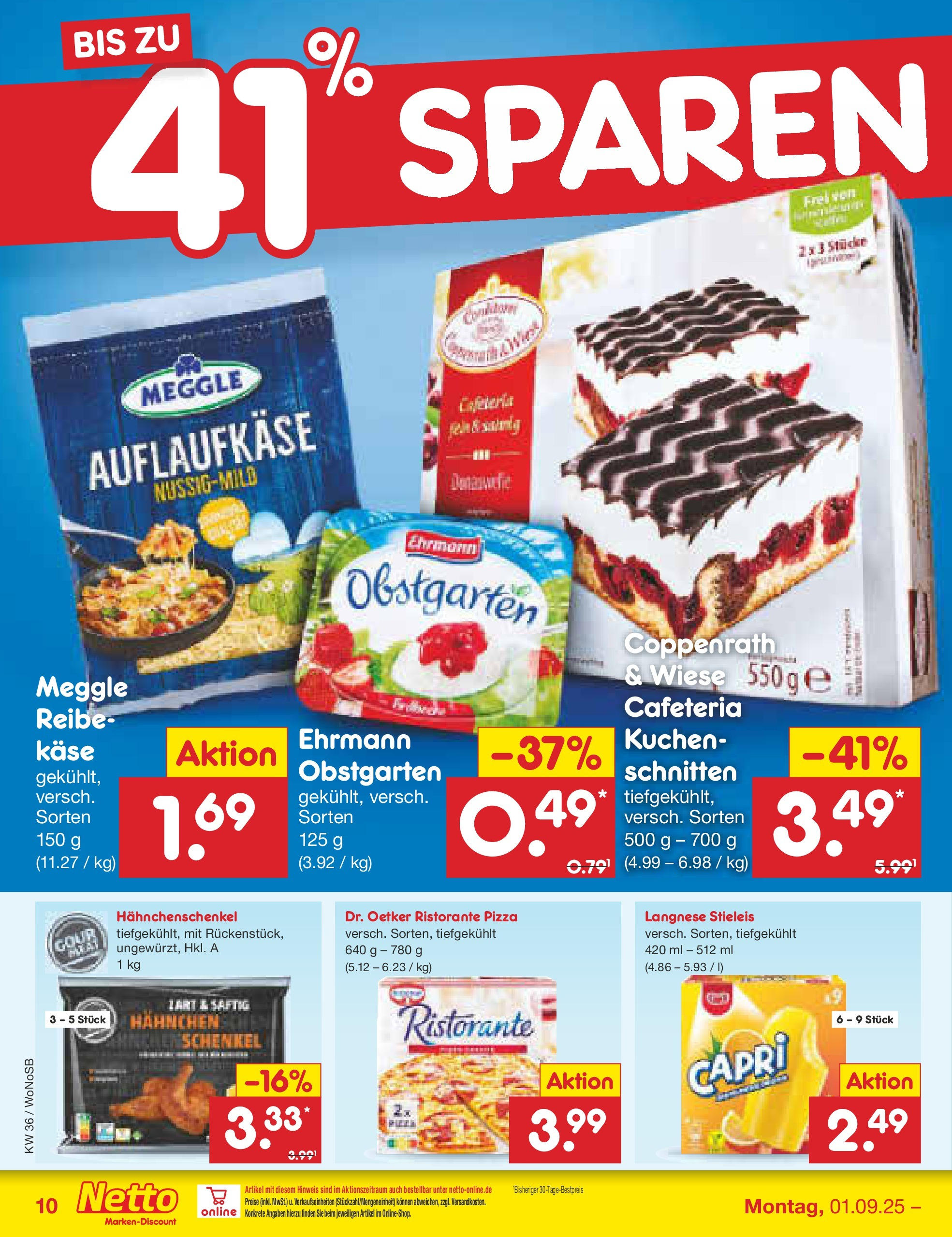 Netto Marken-Discount prospekt Frankfurt (ab 01.09.2025) » Angebote | Seite: 12 | Produkte: Langnese, Hahnchen, Hahnchenschenkel, Kuchen Netto Marken-Discount prospekt Frankfurt (ab 01.09.2025) » Angebote | Seite: 12 | Produkte: Langnese, Hahnchen, Hahnchenschenkel, Kuchen