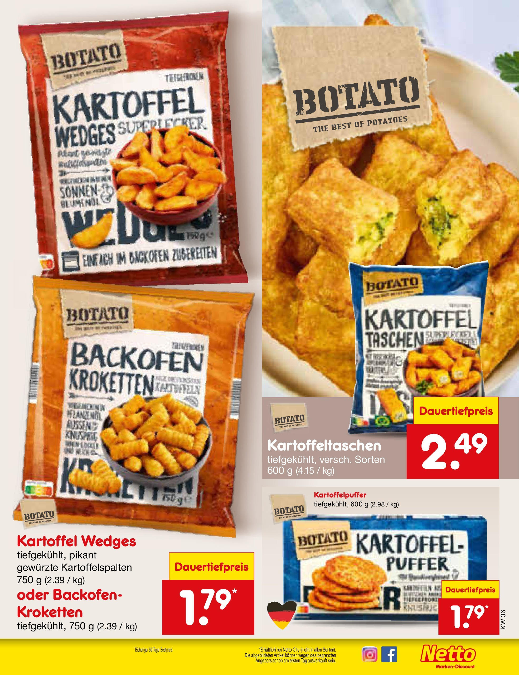 Netto Marken-Discount prospekt Frankfurt (ab 01.09.2025) » Angebote | Seite: 17 | Produkte: Kartoffeln, Backofen Netto Marken-Discount prospekt Frankfurt (ab 01.09.2025) » Angebote | Seite: 17 | Produkte: Kartoffeln, Backofen