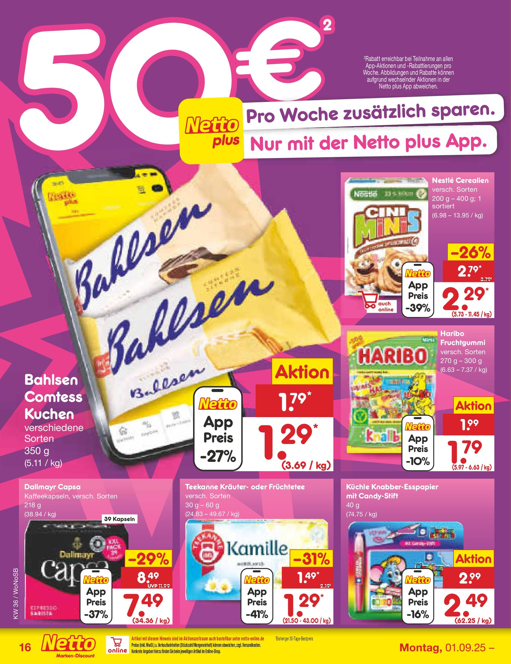 Netto Marken-Discount prospekt Frankfurt (ab 01.09.2025) » Angebote | Seite: 22 | Produkte: Haribo, Dallmayr, Teekanne, Dallmayr capsa Netto Marken-Discount prospekt Frankfurt (ab 01.09.2025) » Angebote | Seite: 22 | Produkte: Haribo, Dallmayr, Teekanne, Dallmayr capsa