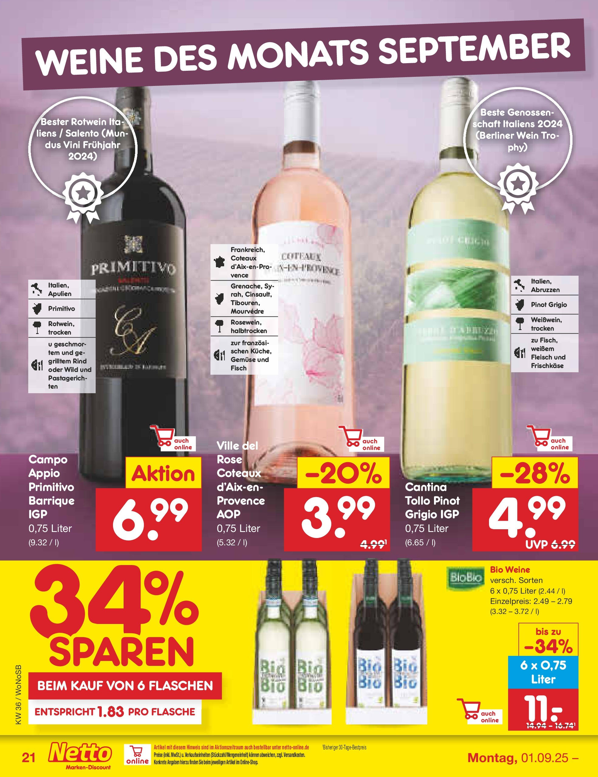 Netto Marken-Discount prospekt Frankfurt (ab 01.09.2025) » Angebote | Seite: 27 | Produkte: Rotwein, Fisch, Wein, Frischkase Netto Marken-Discount prospekt Frankfurt (ab 01.09.2025) » Angebote | Seite: 27 | Produkte: Rotwein, Fisch, Wein, Frischkase