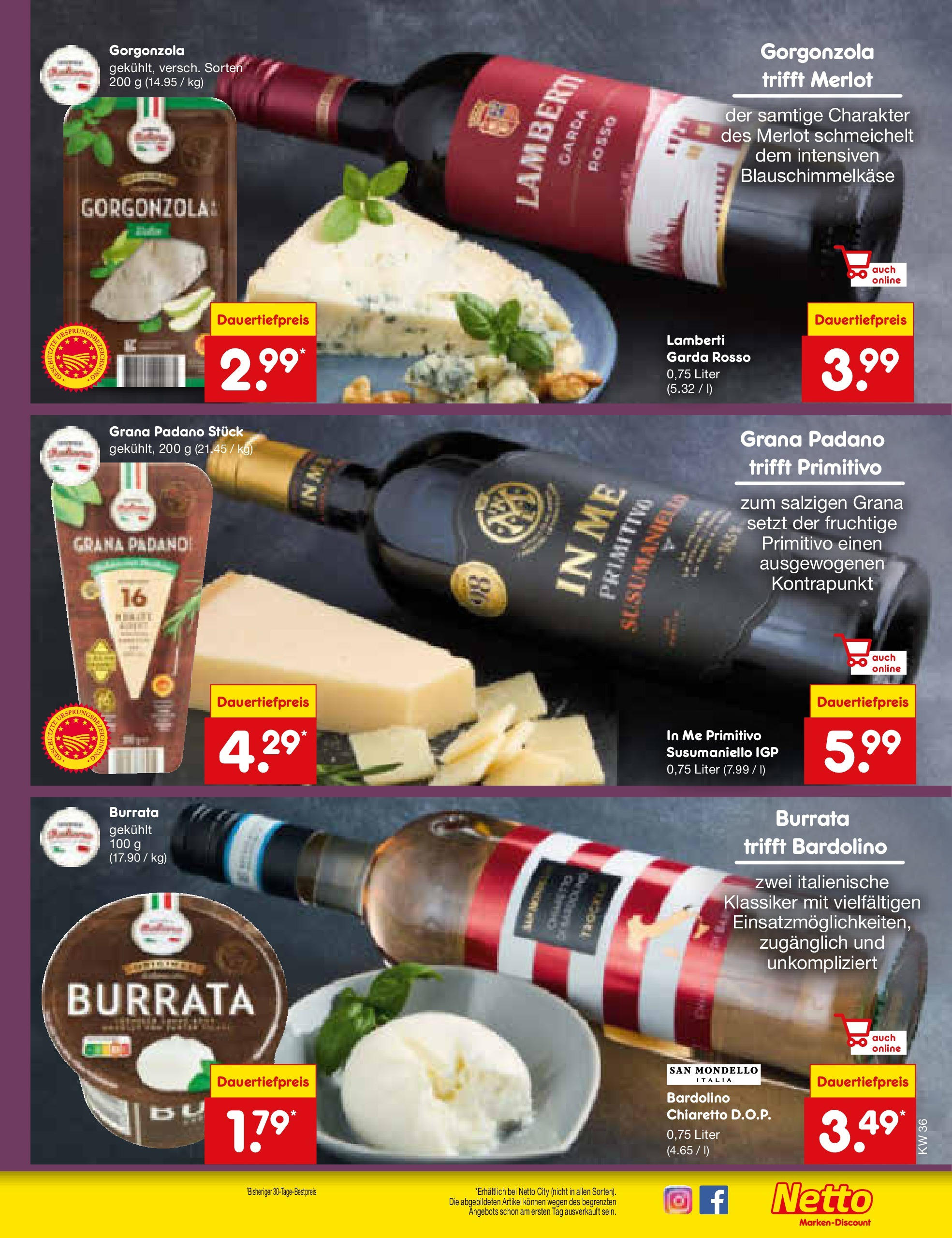 Netto Marken-Discount prospekt Frankfurt (ab 01.09.2025) » Angebote | Seite: 31 | Produkte: Merlot, Burrata Netto Marken-Discount prospekt Frankfurt (ab 01.09.2025) » Angebote | Seite: 31 | Produkte: Merlot, Burrata