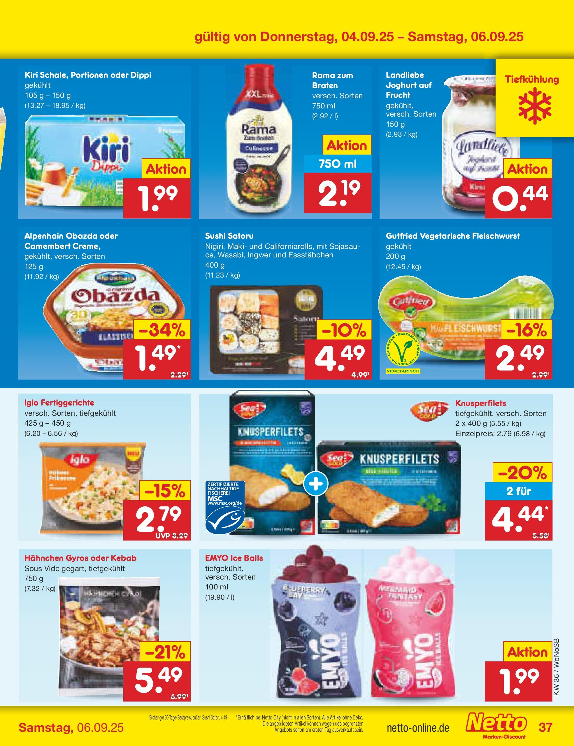 Netto Marken-Discount prospekt Frankfurt (ab 01.09.2025) » Angebote | Seite: 53 | Produkte: Hahnchen, Rama, Joghurt, Gyros Netto Marken-Discount prospekt Frankfurt (ab 01.09.2025) » Angebote | Seite: 53 | Produkte: Hahnchen, Rama, Joghurt, Gyros