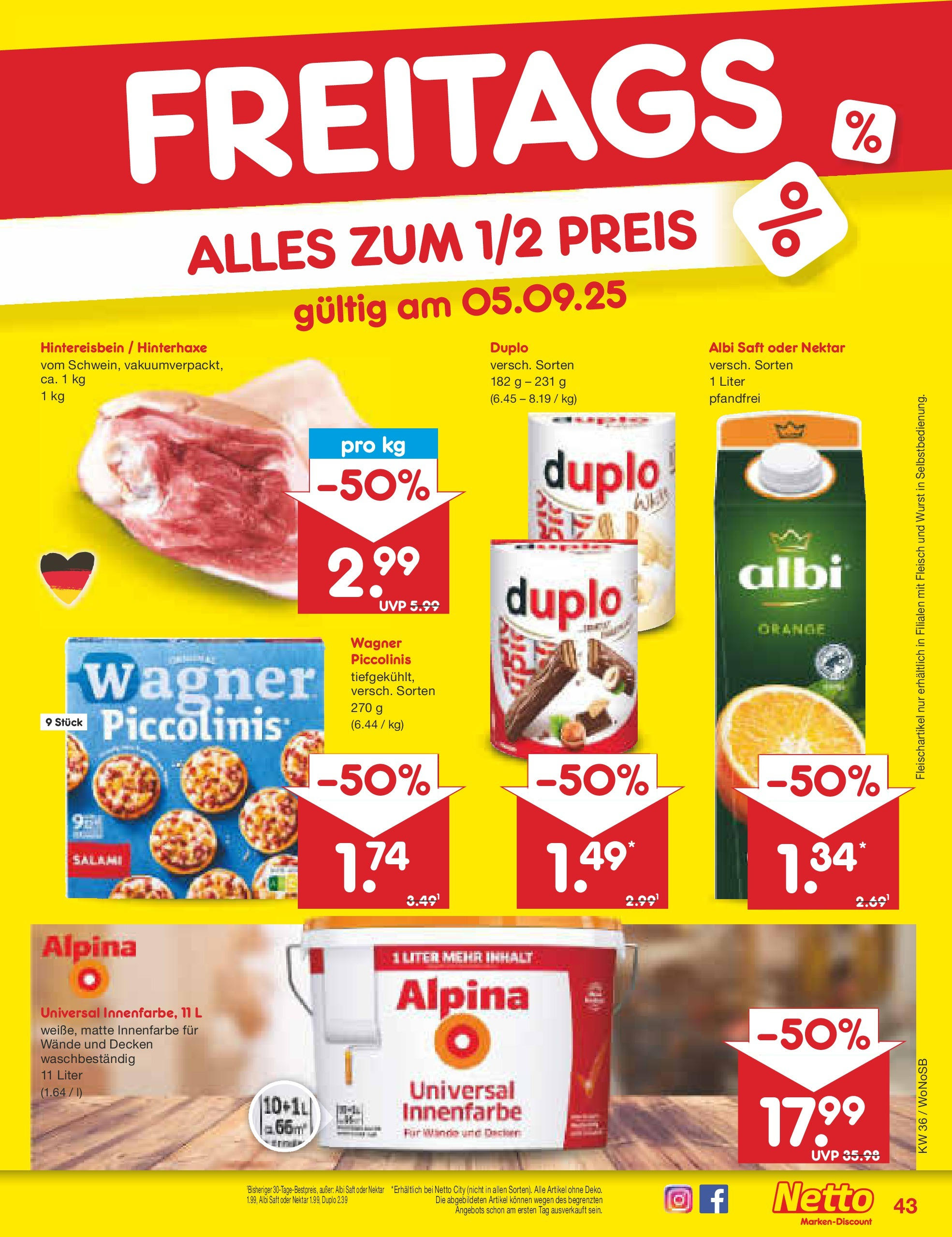 Netto Marken-Discount prospekt Frankfurt (ab 01.09.2025) » Angebote | Seite: 61 | Produkte: Wurst, Piccolinis, Saft, Fleisch Netto Marken-Discount prospekt Frankfurt (ab 01.09.2025) » Angebote | Seite: 61 | Produkte: Wurst, Piccolinis, Saft, Fleisch