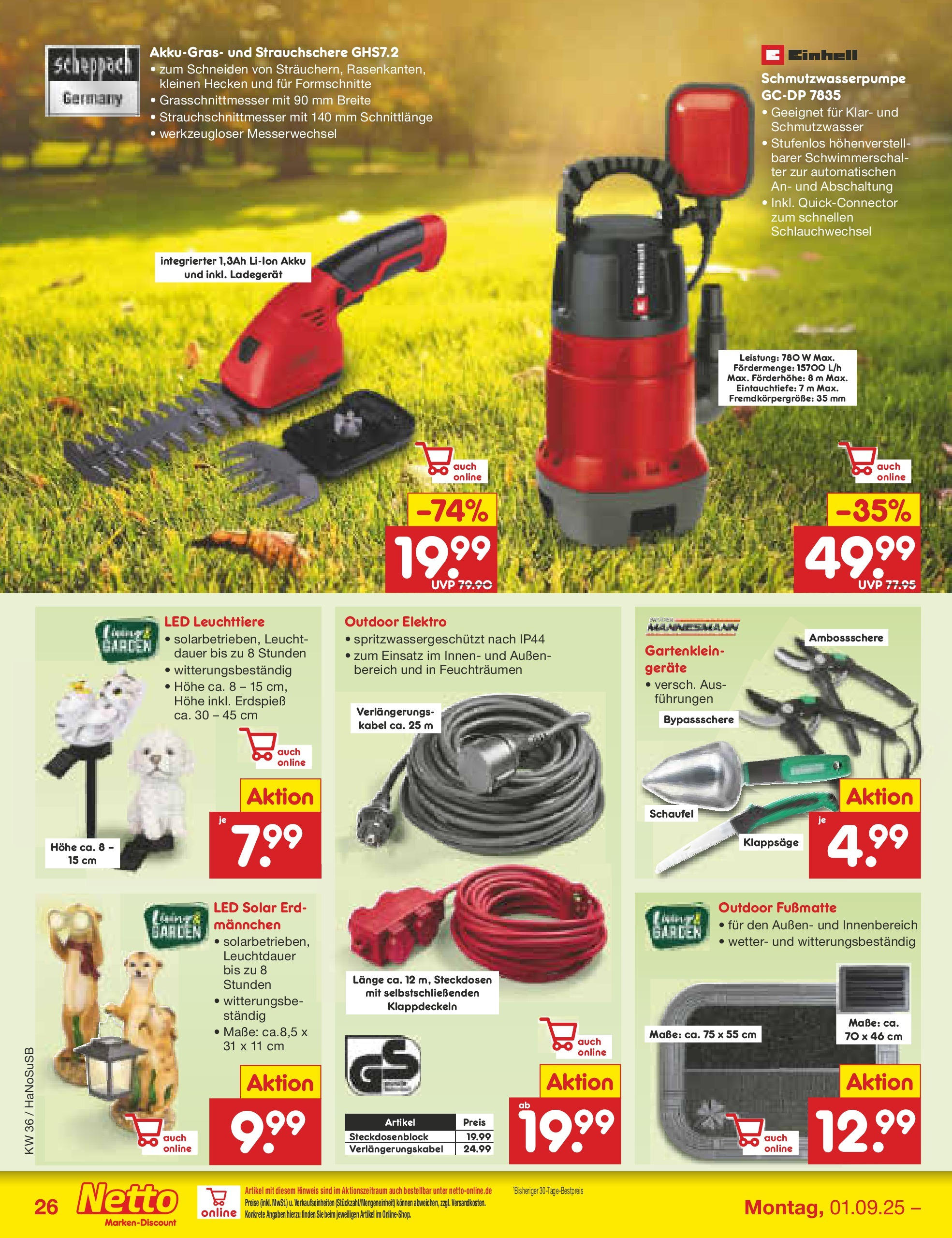 Netto Marken-Discount prospekt Wuppertal (ab 01.09.2025) » Angebote | Seite: 36 | Produkte: Kabel, Fußmatte, Ladegerät Netto Marken-Discount prospekt Wuppertal (ab 01.09.2025) » Angebote | Seite: 36 | Produkte: Kabel, Fußmatte, Ladegerät