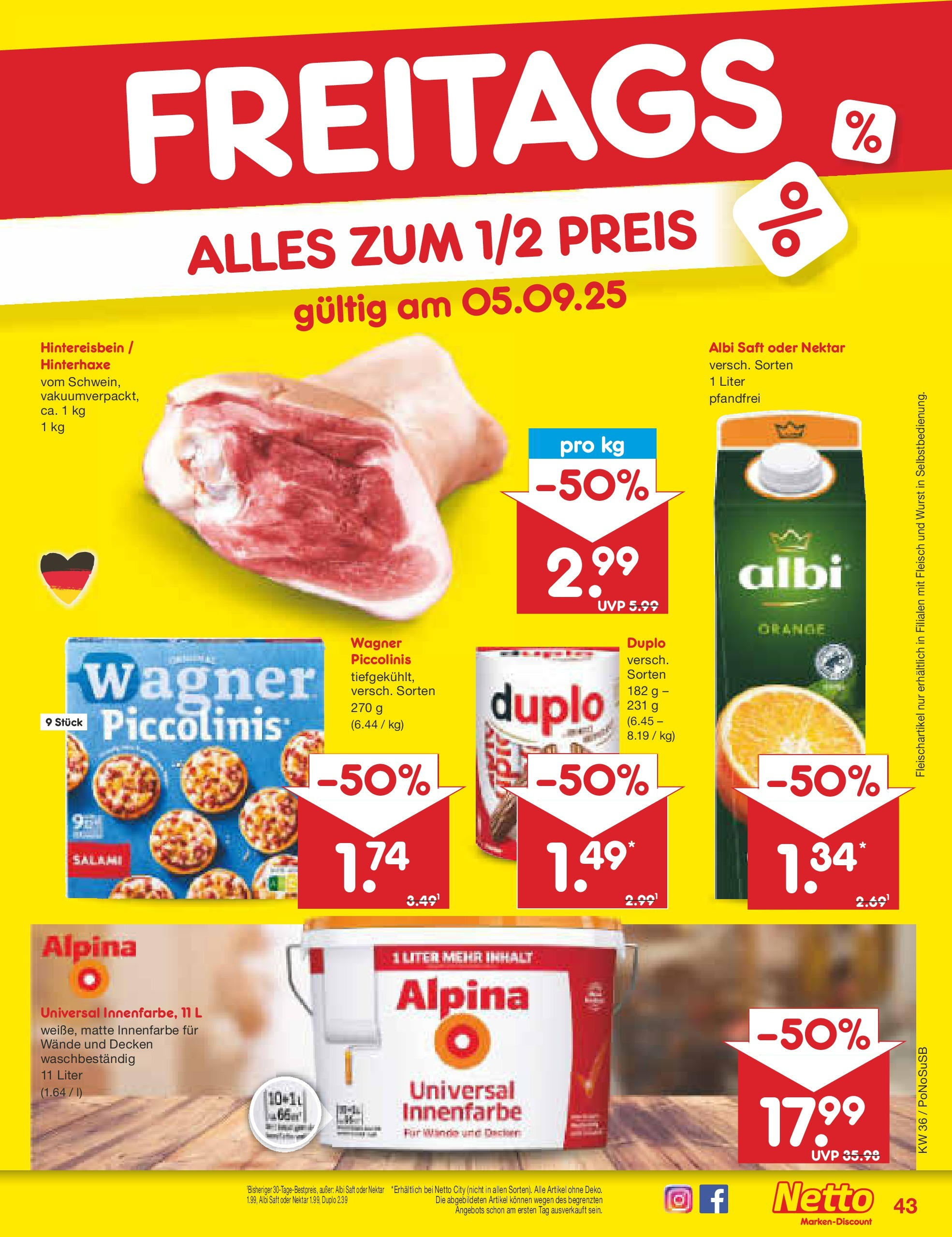 Netto Marken-Discount prospekt Amberg (ab 01.09.2025) » Angebote | Seite: 61 | Produkte: Wurst, Salami, Saft, Fleisch Netto Marken-Discount prospekt Amberg (ab 01.09.2025) » Angebote | Seite: 61 | Produkte: Wurst, Salami, Saft, Fleisch