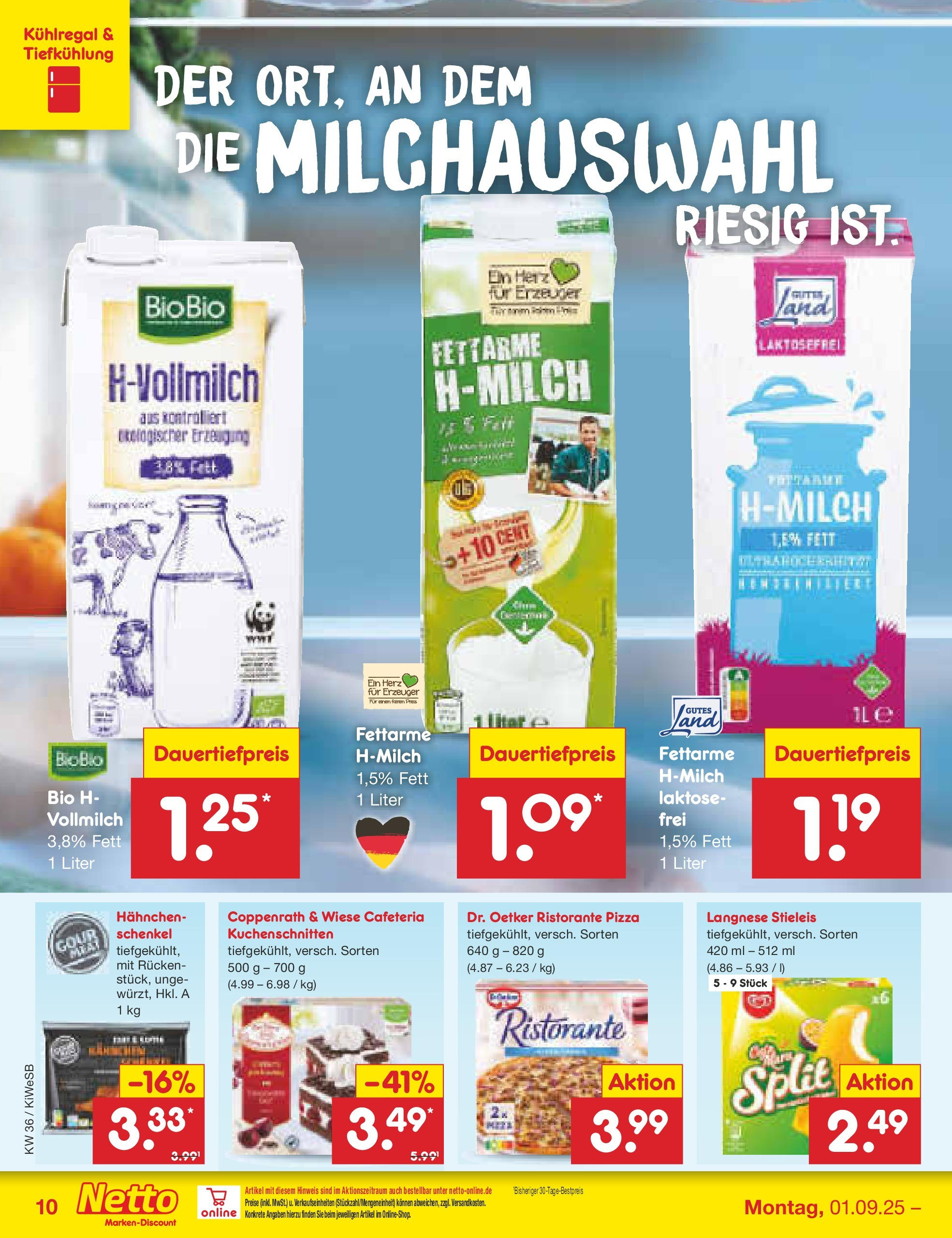 Netto Marken-Discount prospekt Bad Friedrichshall (ab 01.09.2025) » Angebote | Seite: 12 | Produkte: Ristorante, Langnese, Hahnchen, Pizza Netto Marken-Discount prospekt Bad Friedrichshall (ab 01.09.2025) » Angebote | Seite: 12 | Produkte: Ristorante, Langnese, Hahnchen, Pizza