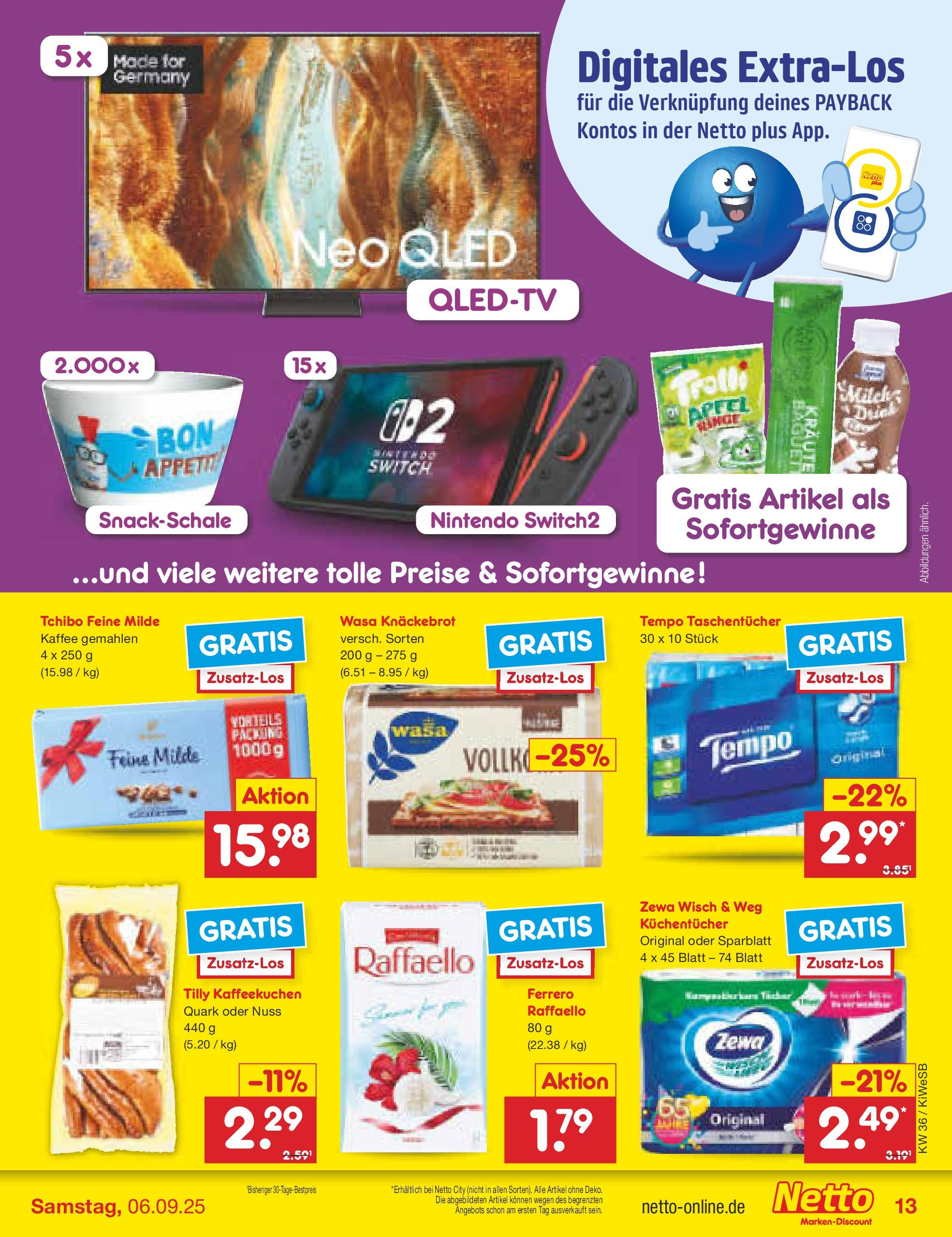 Netto Marken-Discount prospekt Bad Friedrichshall (ab 01.09.2025) » Angebote | Seite: 17 | Produkte: Raffaello, Quark, Kaffee, Wasa knackebrot Netto Marken-Discount prospekt Bad Friedrichshall (ab 01.09.2025) » Angebote | Seite: 17 | Produkte: Raffaello, Quark, Kaffee, Wasa knackebrot