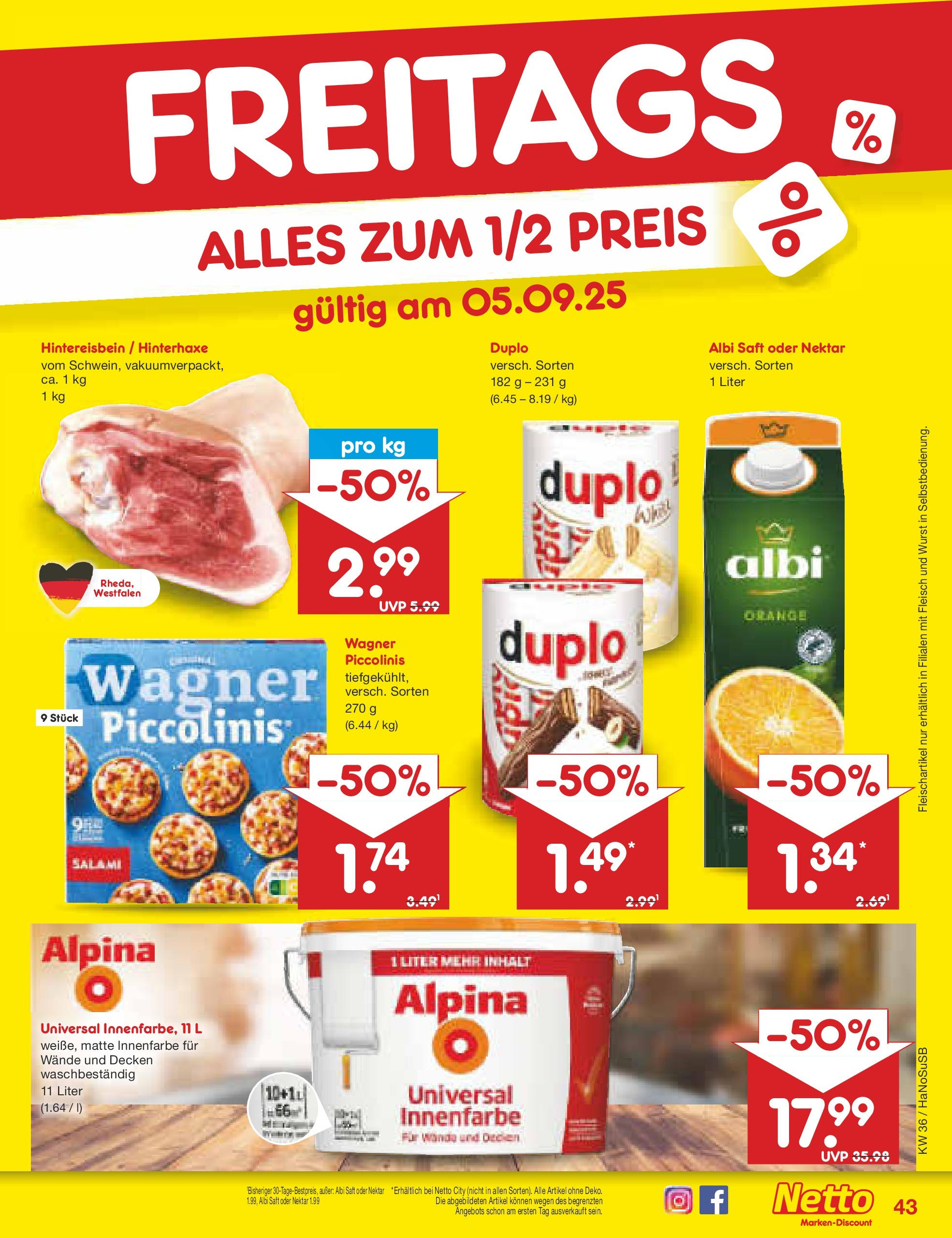 Netto Marken-Discount prospekt Wuppertal (ab 01.09.2025) » Angebote | Seite: 61 | Produkte: Wurst, Piccolinis, Saft, Fleisch Netto Marken-Discount prospekt Wuppertal (ab 01.09.2025) » Angebote | Seite: 61 | Produkte: Wurst, Piccolinis, Saft, Fleisch