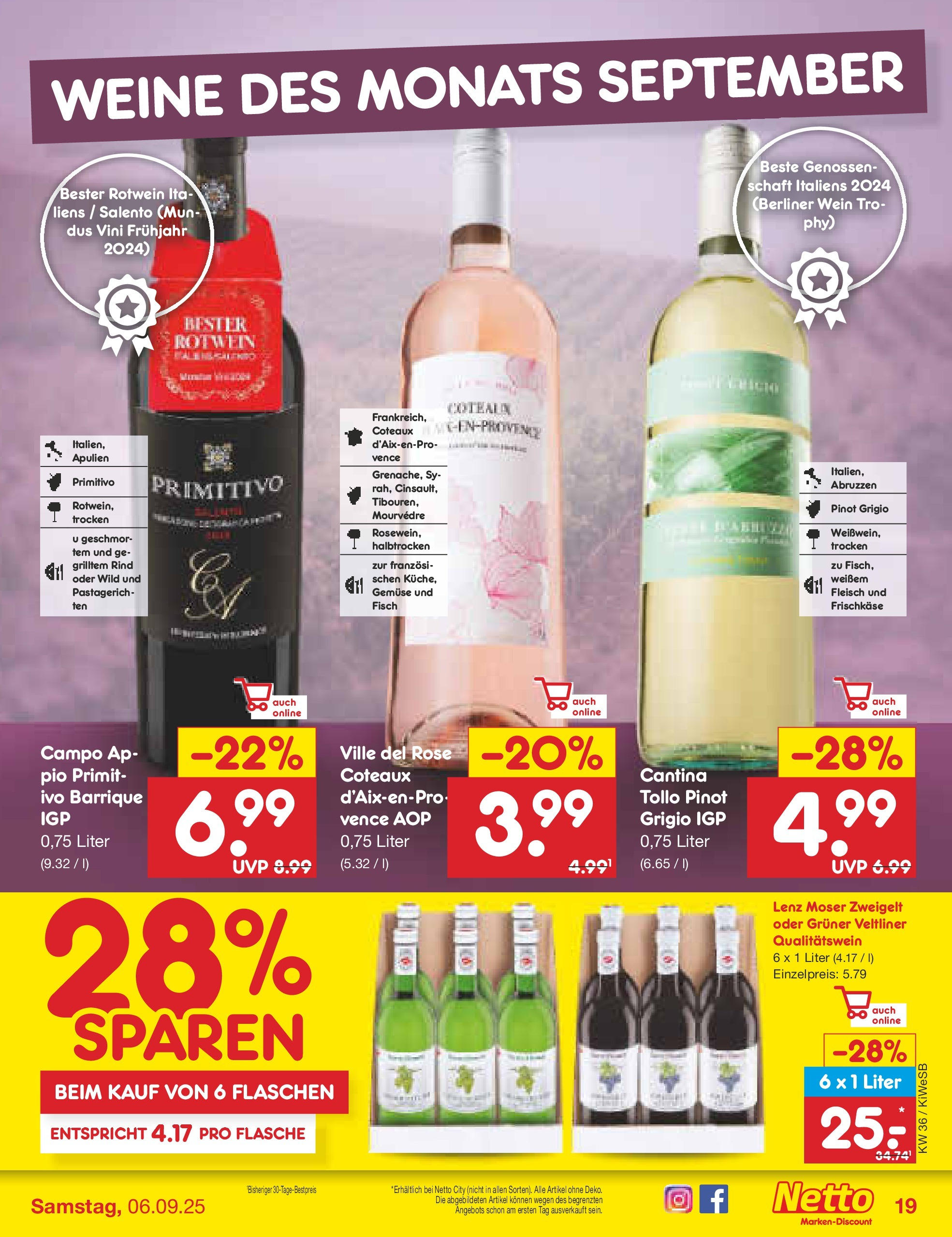 Netto Marken-Discount prospekt Bad Friedrichshall (ab 01.09.2025) » Angebote | Seite: 25 | Produkte: Berliner, Rotwein, Gemüse, Frischkase Netto Marken-Discount prospekt Bad Friedrichshall (ab 01.09.2025) » Angebote | Seite: 25 | Produkte: Berliner, Rotwein, Gemüse, Frischkase