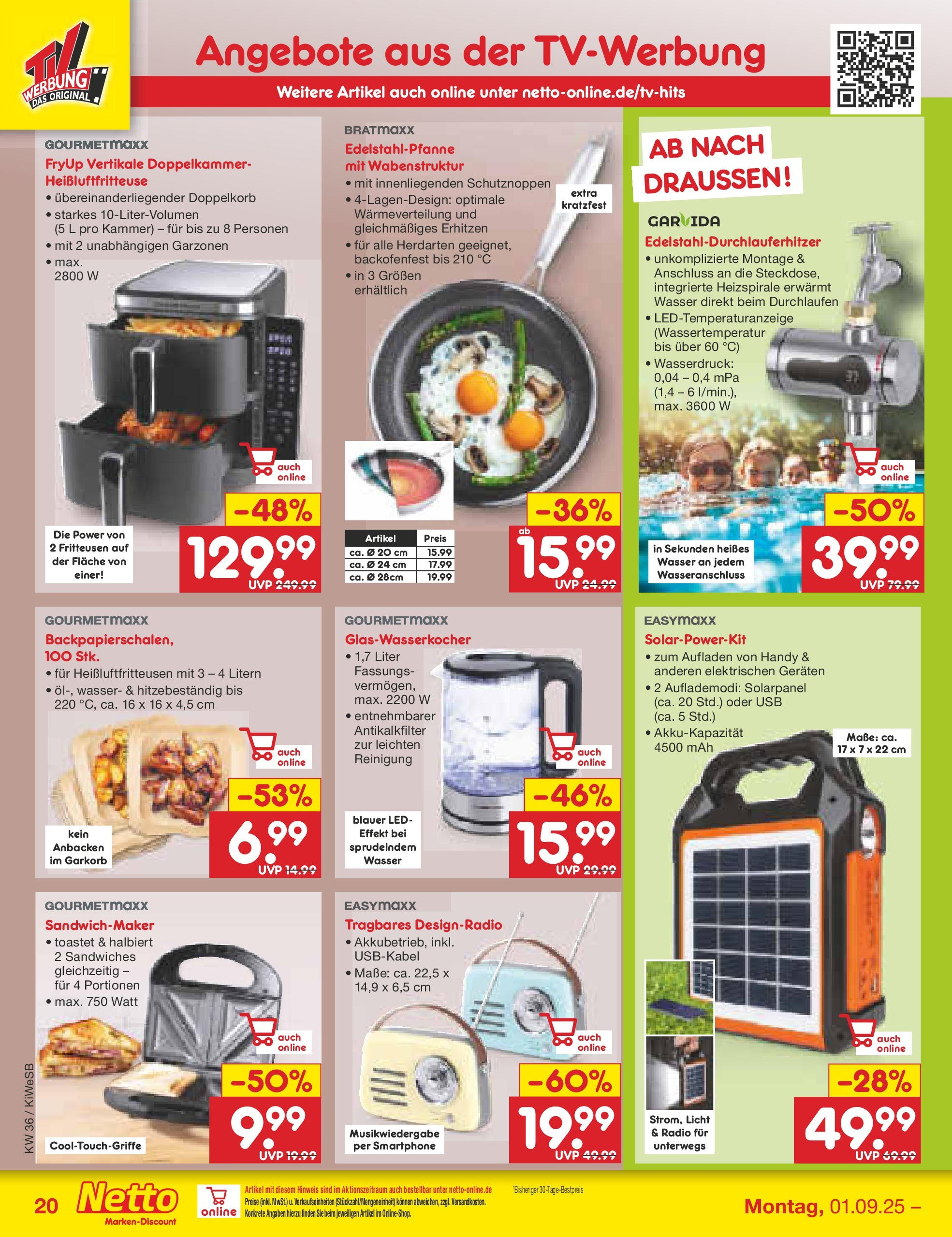 Netto Marken-Discount prospekt Bad Friedrichshall (ab 01.09.2025) » Angebote | Seite: 30 | Produkte: USB, Wasser, Smartphone, Radio Netto Marken-Discount prospekt Bad Friedrichshall (ab 01.09.2025) » Angebote | Seite: 30 | Produkte: USB, Wasser, Smartphone, Radio