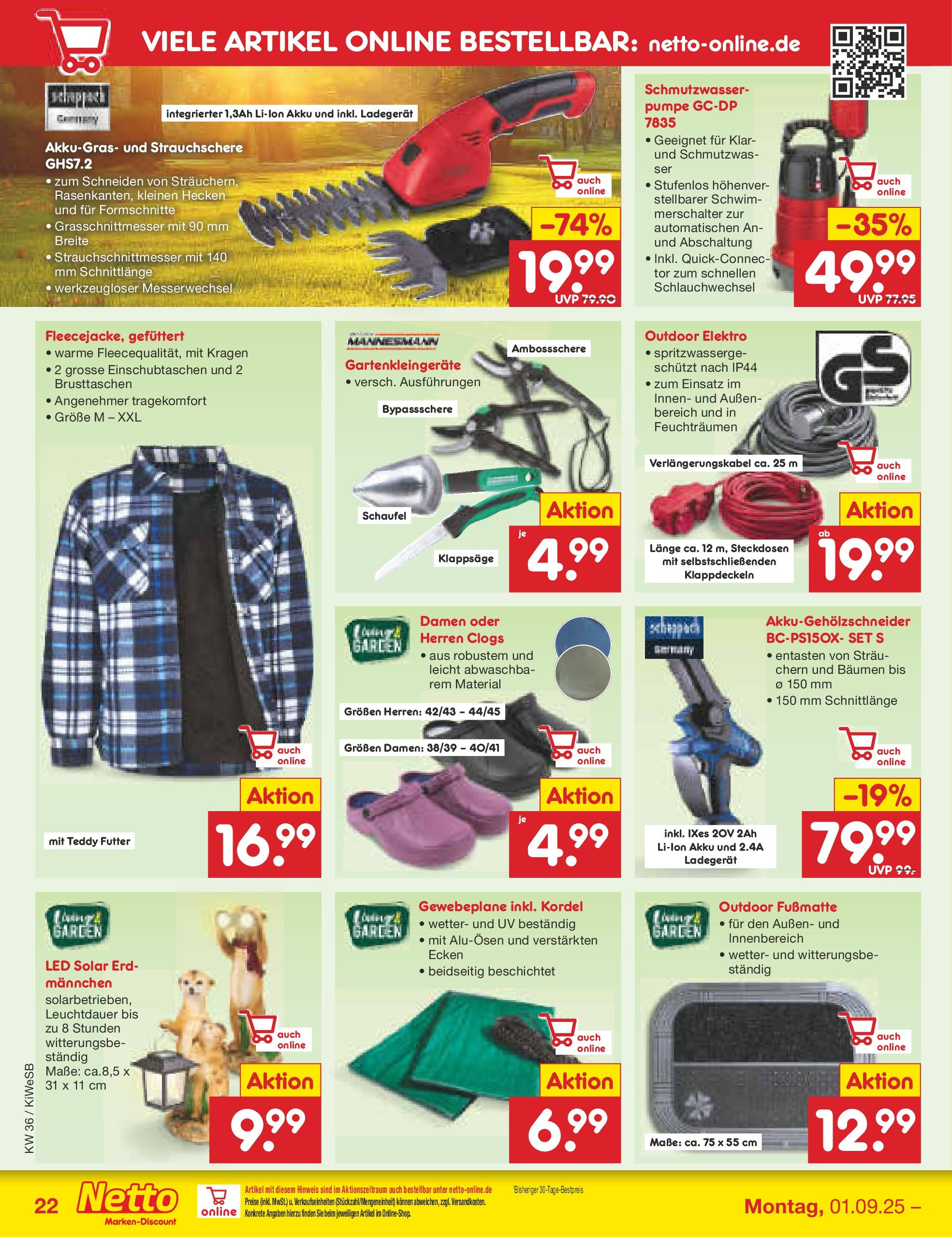 Netto Marken-Discount prospekt Bad Friedrichshall (ab 01.09.2025) » Angebote | Seite: 32 | Produkte: Fußmatte, Ladegerät Netto Marken-Discount prospekt Bad Friedrichshall (ab 01.09.2025) » Angebote | Seite: 32 | Produkte: Fußmatte, Ladegerät