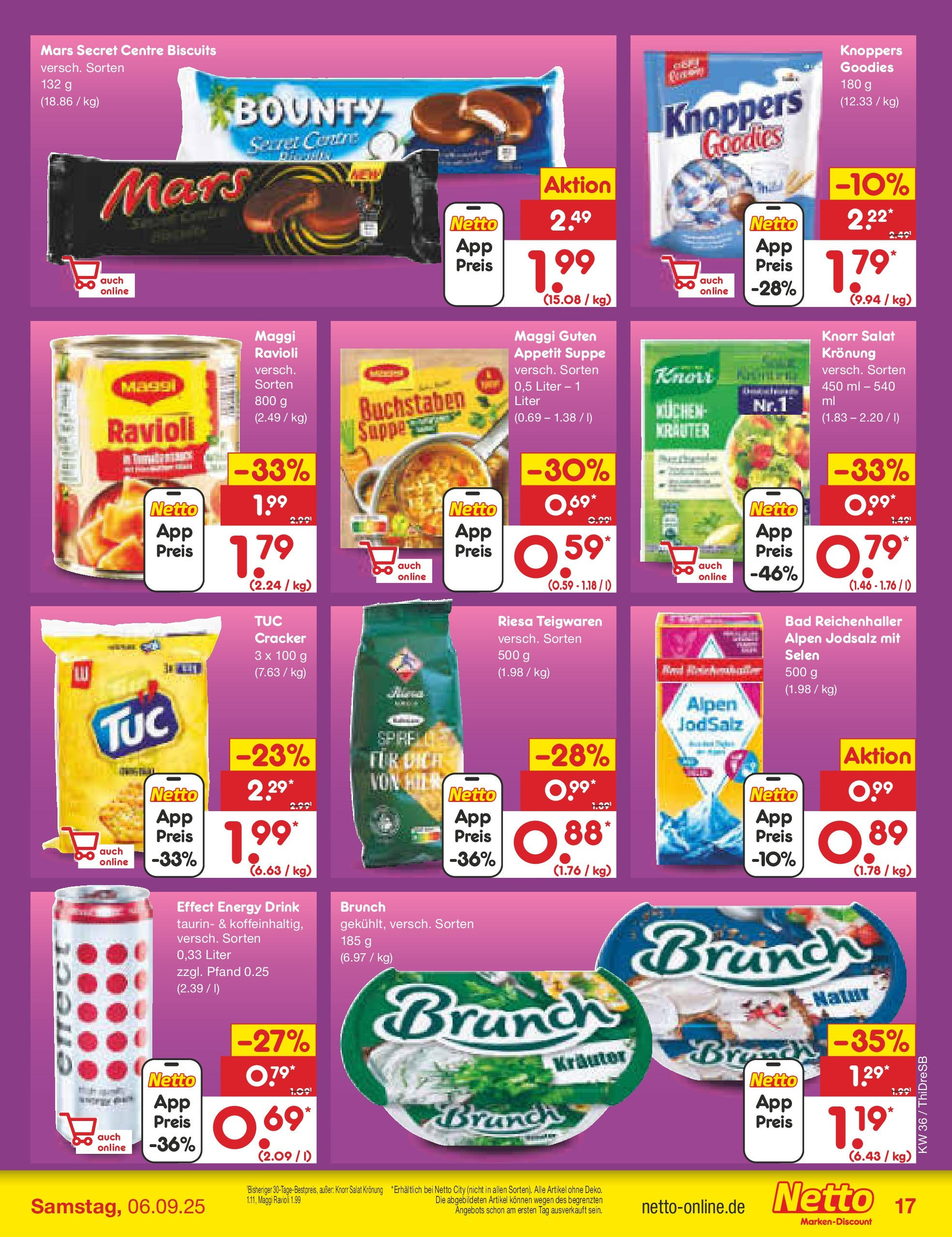 Netto Marken-Discount prospekt Dresden	 (ab 01.09.2025) » Angebote | Seite: 23 | Produkte: Maggi, Energy, Mars, Kuchen