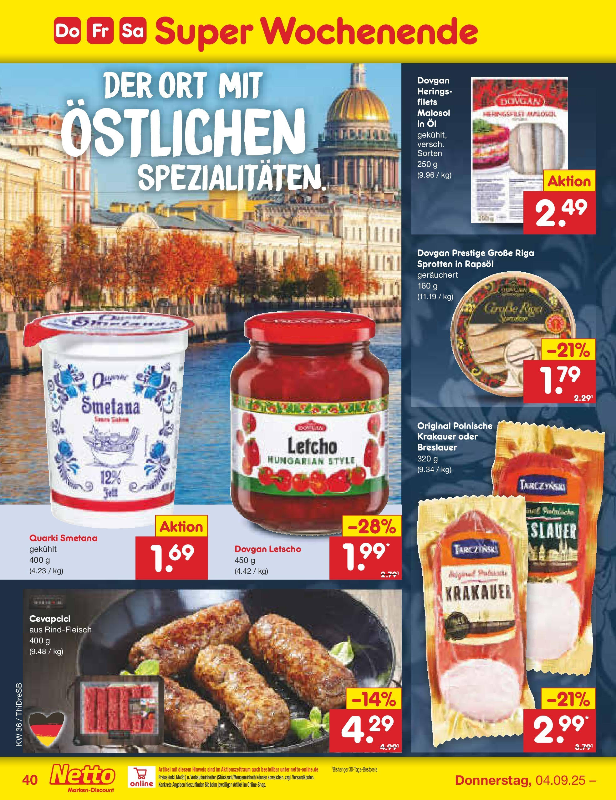 Netto Marken-Discount prospekt Dresden	 (ab 01.09.2025) » Angebote | Seite: 58 | Produkte: Öl, Rapsöl, Cevapcici, Rindfleisch