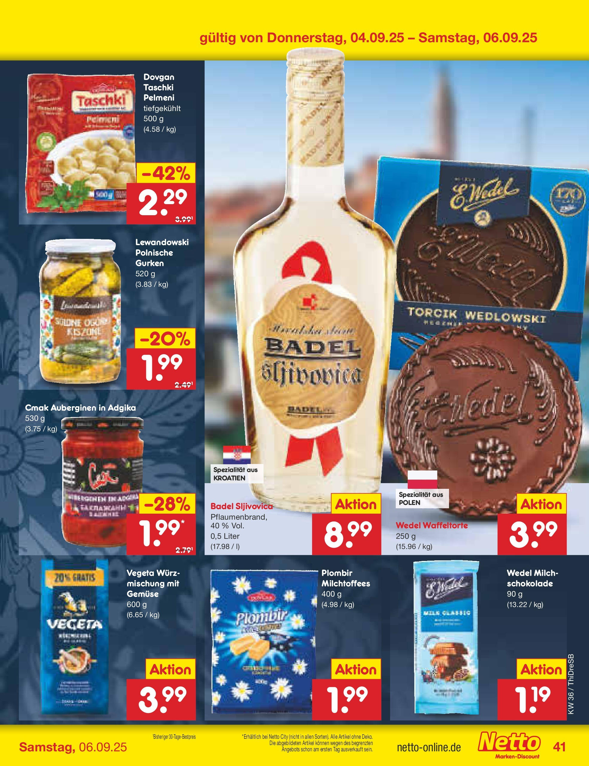 Netto Marken-Discount prospekt Dresden	 (ab 01.09.2025) » Angebote | Seite: 59 | Produkte: Milch, Schokolade, Gemüse, Gurken