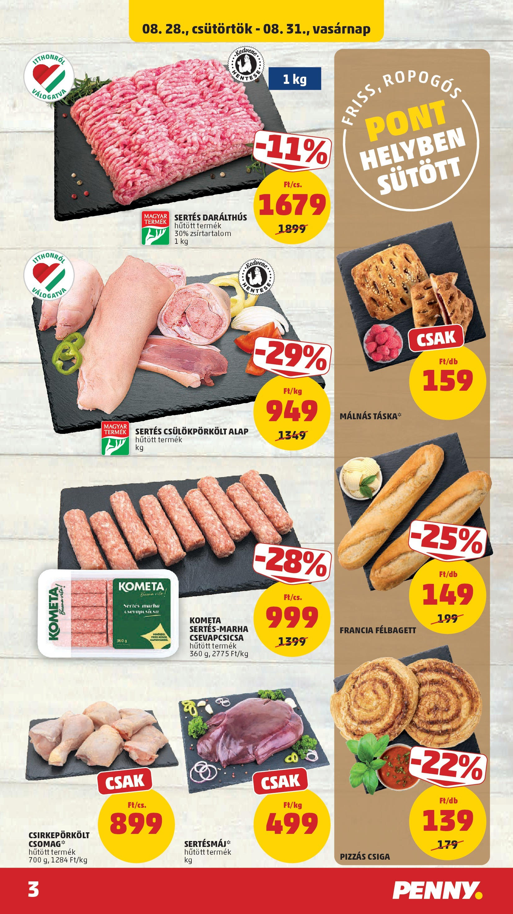 PENNY - Pennymarket újság érvényessége -2025.09.03-ig: 2025.08.27.-tól lapozható | Oldal: 3 | Termékek: Táska, Pizza PENNY - Pennymarket újság érvényessége -2025.09.03-ig: 2025.08.27.-tól lapozható | Oldal: 3 | Termékek: Táska, Pizza
