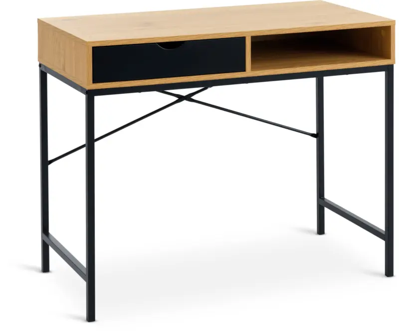 JYSK Бюро TRAPPEDAL 48x95 1 чекмедже цвят топъл дъб/черно