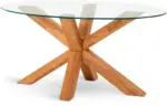 JYSK JYSK Маса за кафе AGERBY 60x100 стъкло/цвят натурален дъб