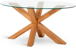 JYSK Маса за кафе AGERBY 60x100 стъкло/дъб