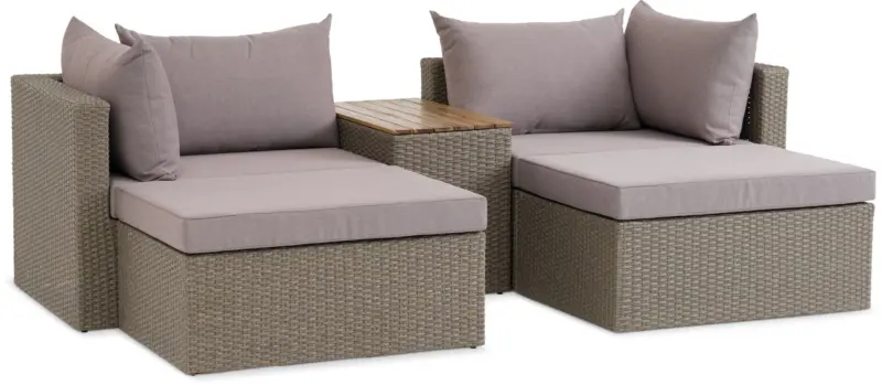 JYSK Модулен градински комплект SOLNA 4-местен натурал