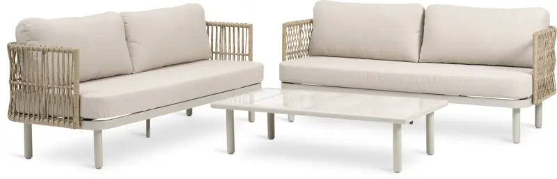 JYSK Комплект мебели EJLBY 5 места бежово