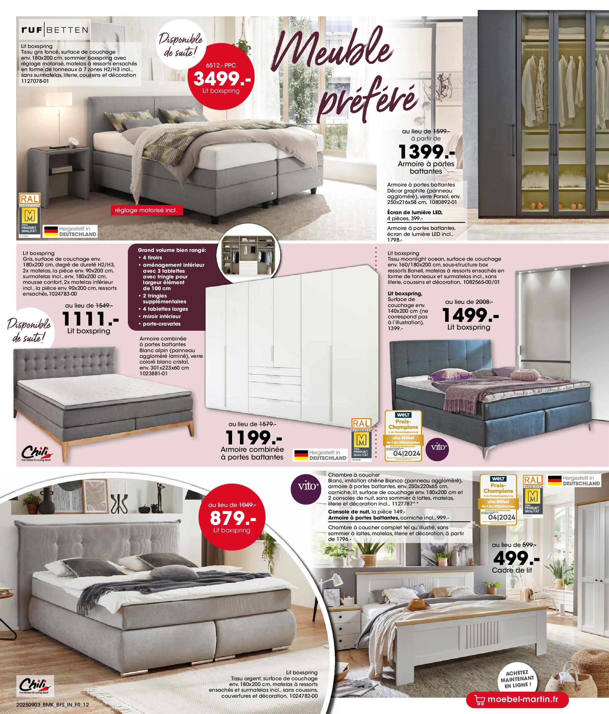 Möbel Martin - Möbel Martin: Offres hebdomadaires à partir du 02/09/2025 - promo en ligne | Page: 12 | Produits: Meuble, Tiroirs, Miroir, Literie Möbel Martin - Möbel Martin: Offres hebdomadaires à partir du 02/09/2025 - promo en ligne | Page: 12 | Produits: Meuble, Tiroirs, Miroir, Literie