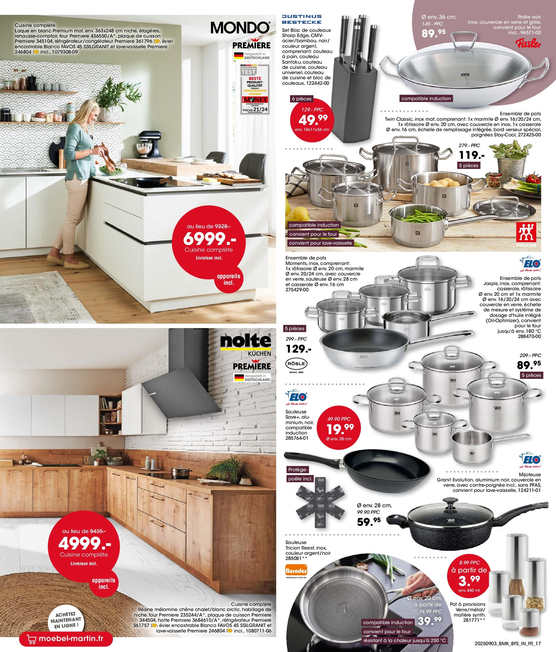 Möbel Martin - Möbel Martin: Offres hebdomadaires à partir du 02/09/2025 - promo en ligne | Page: 17 | Produits: Plaque de cuisson, Poêle, Poignées, Casserole Möbel Martin - Möbel Martin: Offres hebdomadaires à partir du 02/09/2025 - promo en ligne | Page: 17 | Produits: Plaque de cuisson, Poêle, Poignées, Casserole