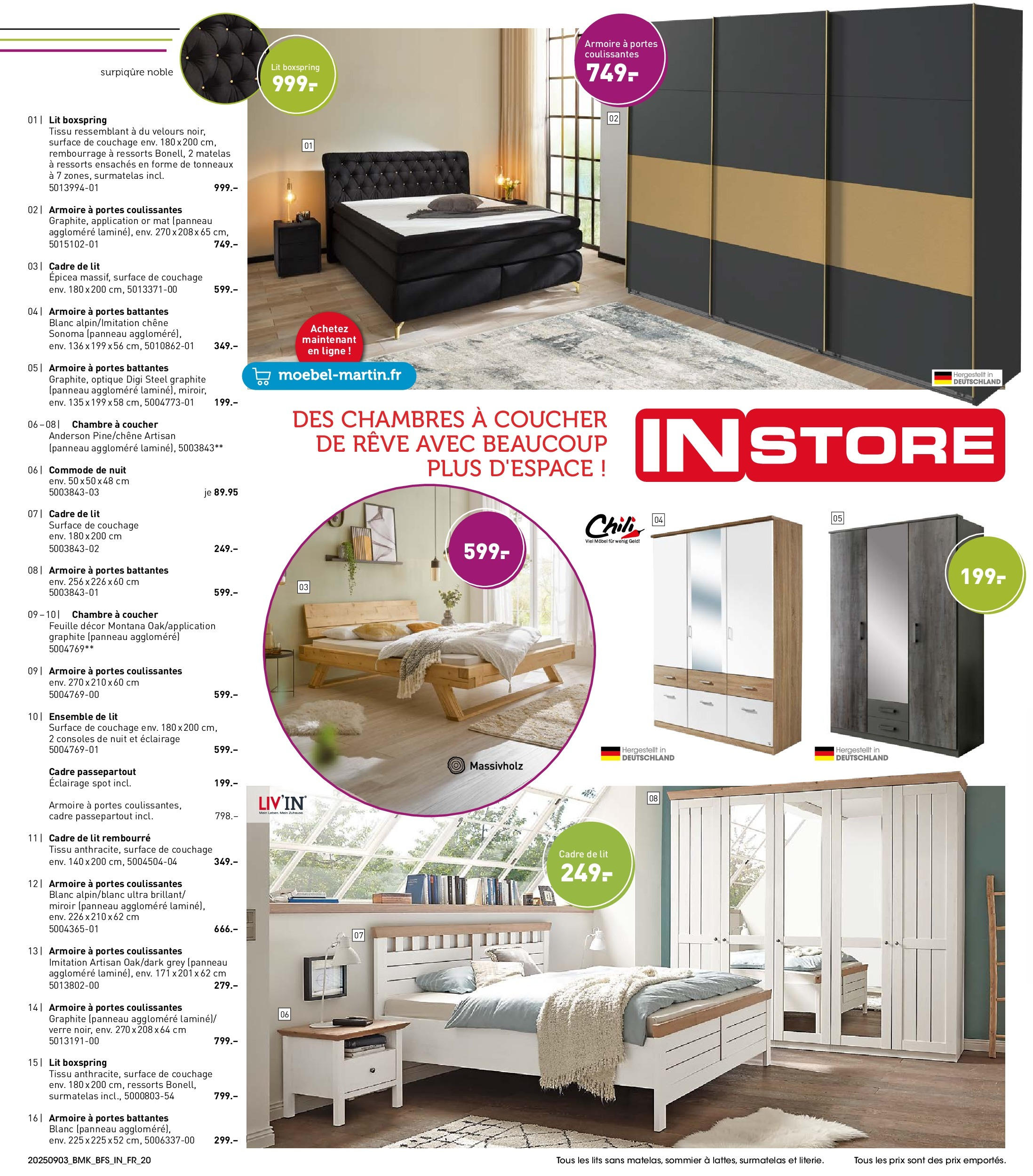 Möbel Martin - Möbel Martin: Offres hebdomadaires à partir du 02/09/2025 - promo en ligne | Page: 20 | Produits: Store, Lit, Commode, Miroir Möbel Martin - Möbel Martin: Offres hebdomadaires à partir du 02/09/2025 - promo en ligne | Page: 20 | Produits: Store, Lit, Commode, Miroir