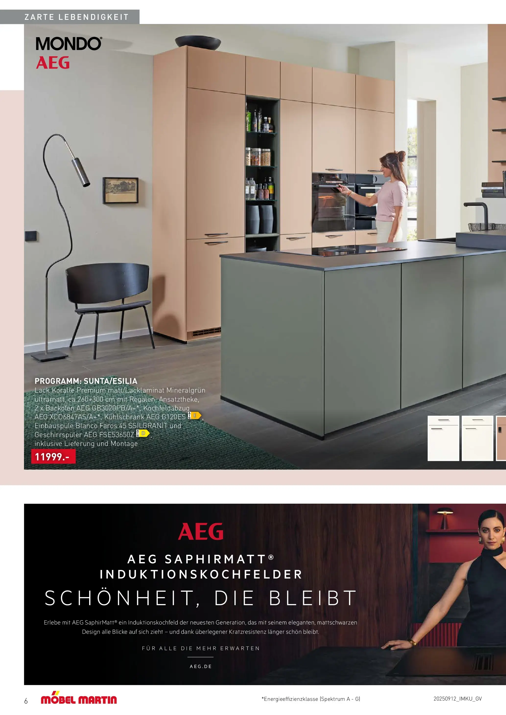 Möbel Martin Meine Küche 2025 (ab 15.09.2025) zum Blättern | Seite: 6 | Produkte: AEG, Geschirrspüler, Kühlschrank, Backofen