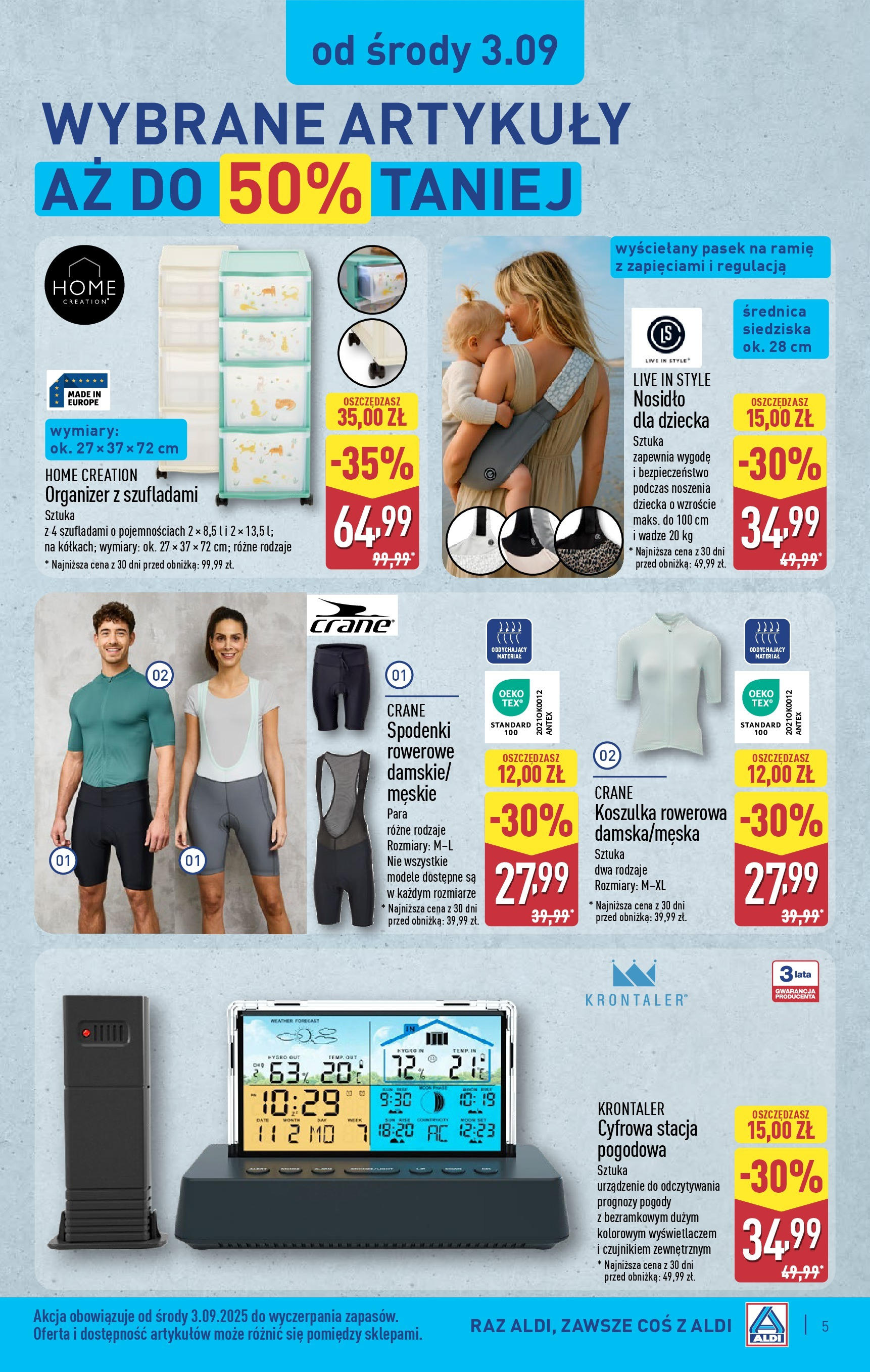 Aldi Gazetka - Hity od Środy i od Soboty od 03.09.2025 | Nowa PDF gazetka | Strona: 5 | Produkty: Spodenki, Pasek Aldi Gazetka - Hity od Środy i od Soboty od 03.09.2025 - Ulotka PDF, promocje | Strona: 5 | Produkty: Spodenki, Pasek
